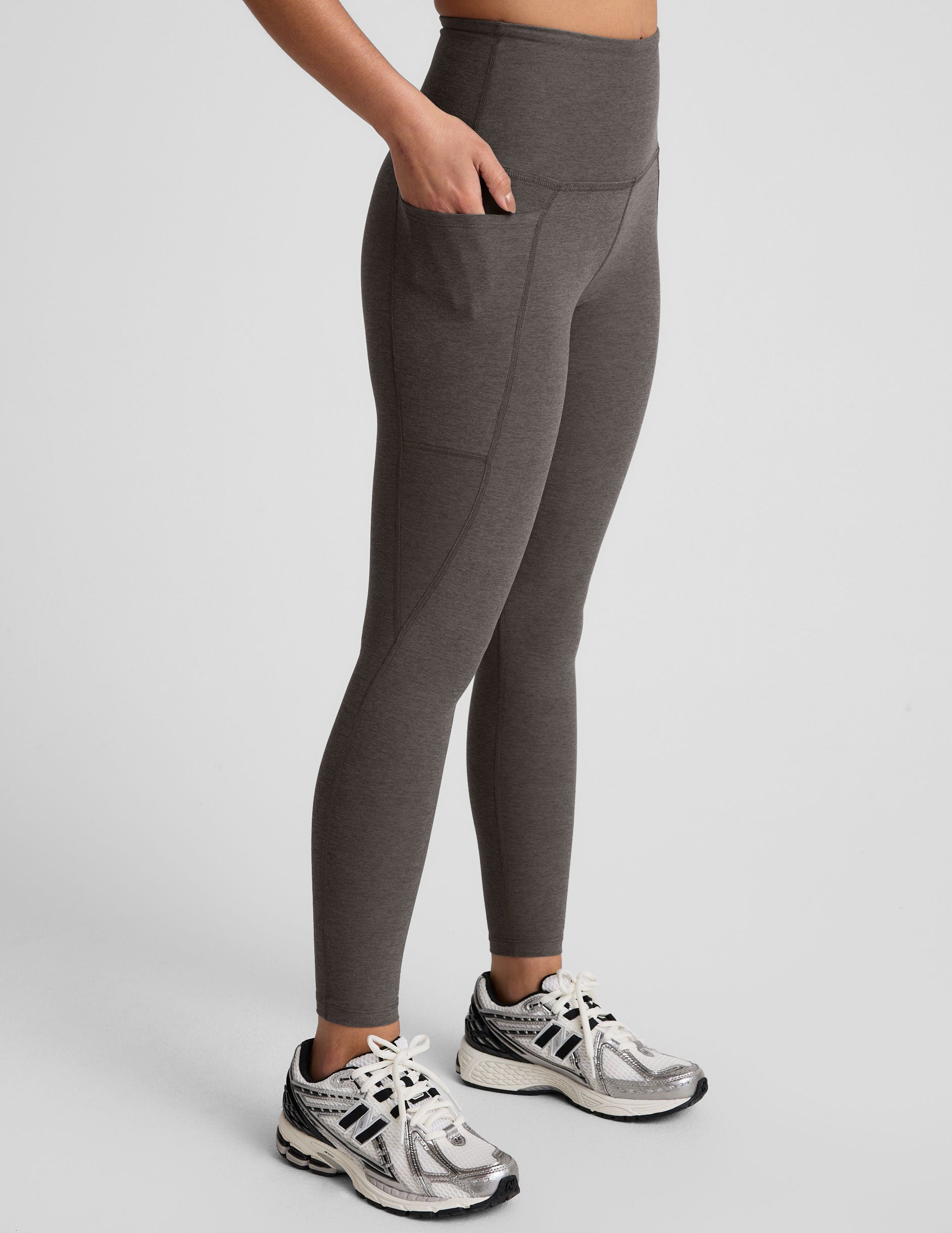 Spacedye™ Out Of Pocket High Waisted Midi Legging - True Gray Heather