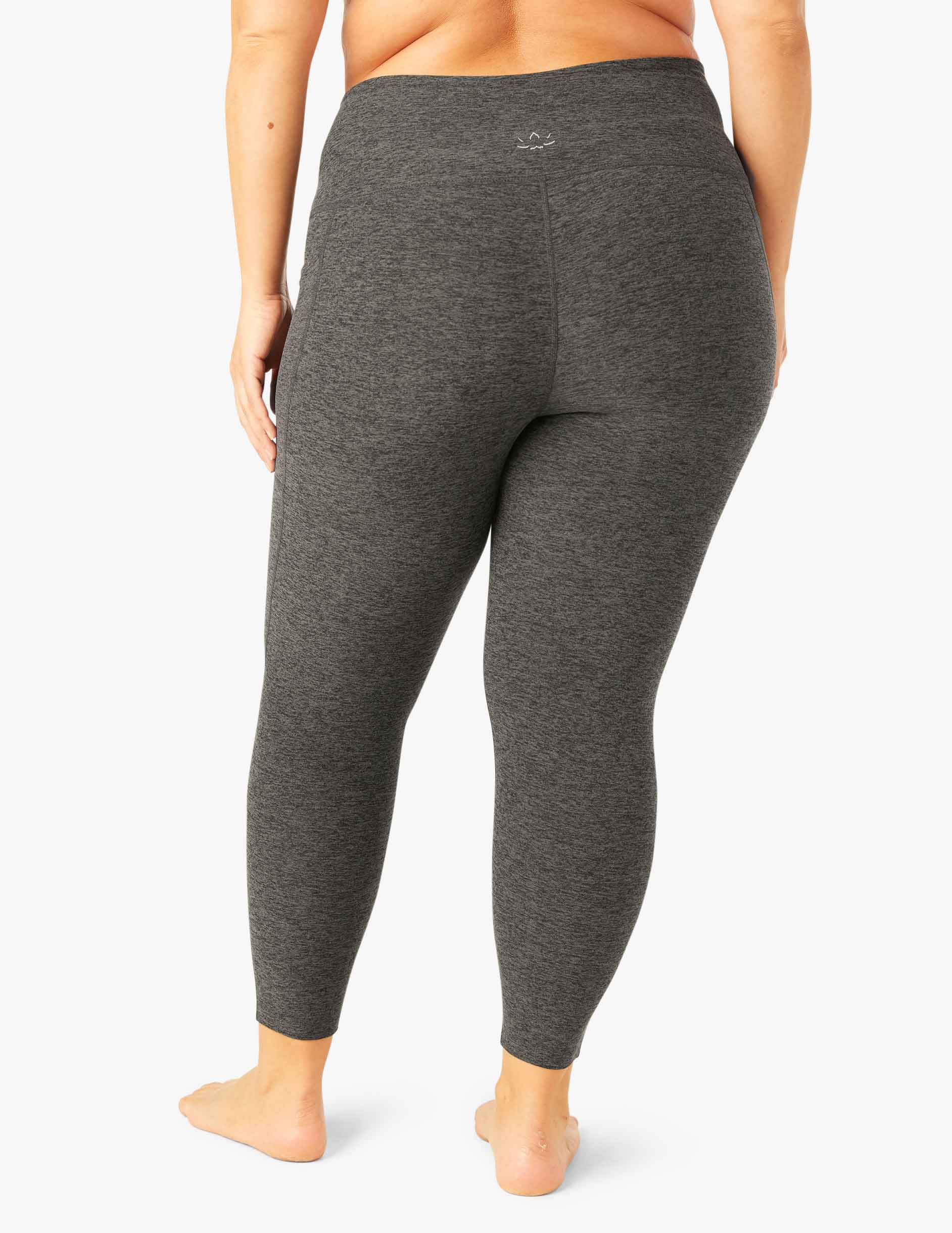 Spacedye™ Out Of Pocket High Waisted Midi Legging - Black-Charcoal