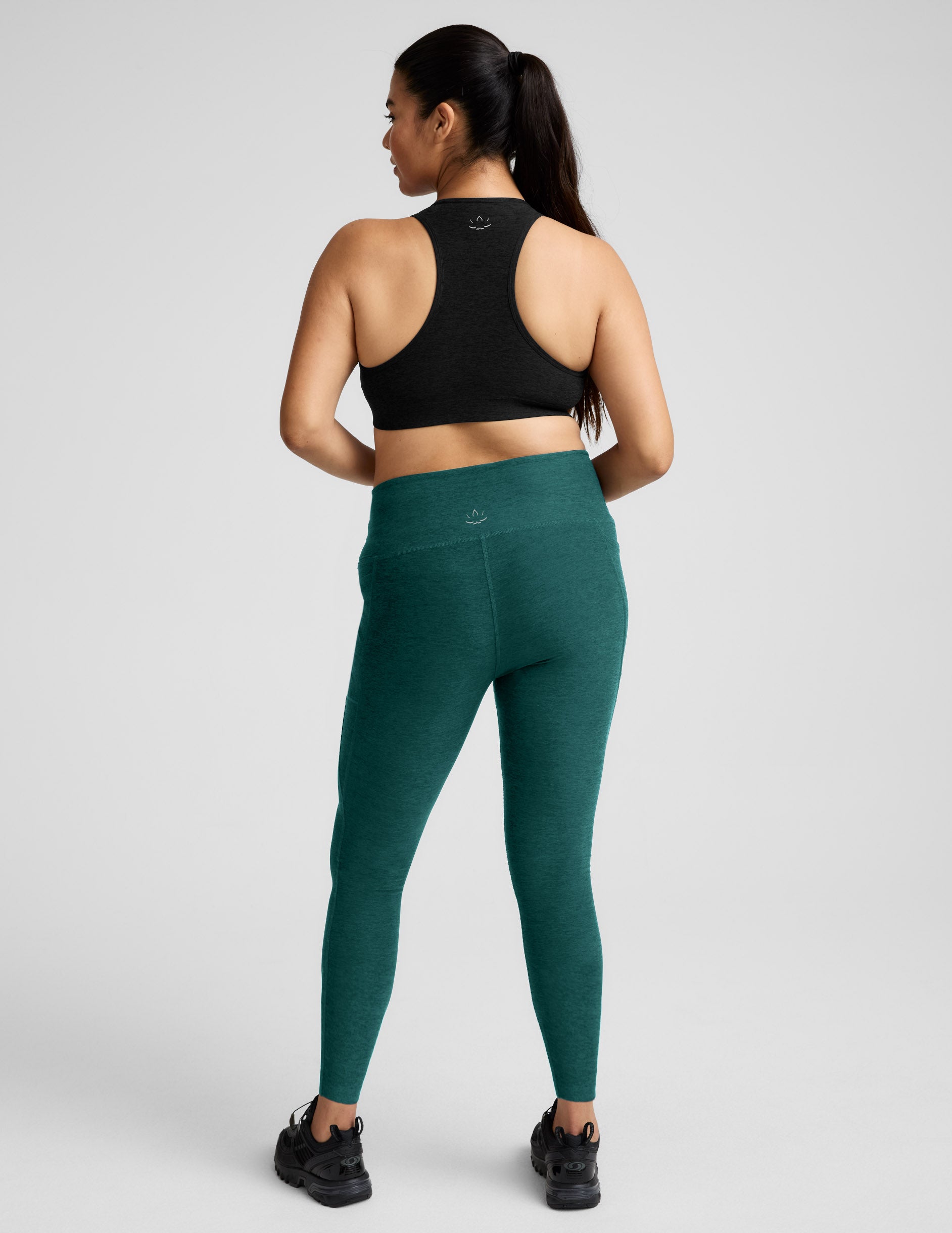 Spacedye™ Out Of Pocket High Waisted Midi Legging - Teal Sea Heather