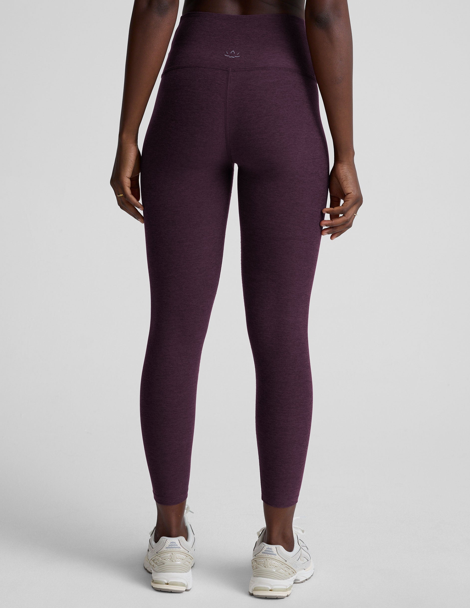 Spacedye™ At Your Leisure High Waisted Midi Legging - Eggplant Purple Heather