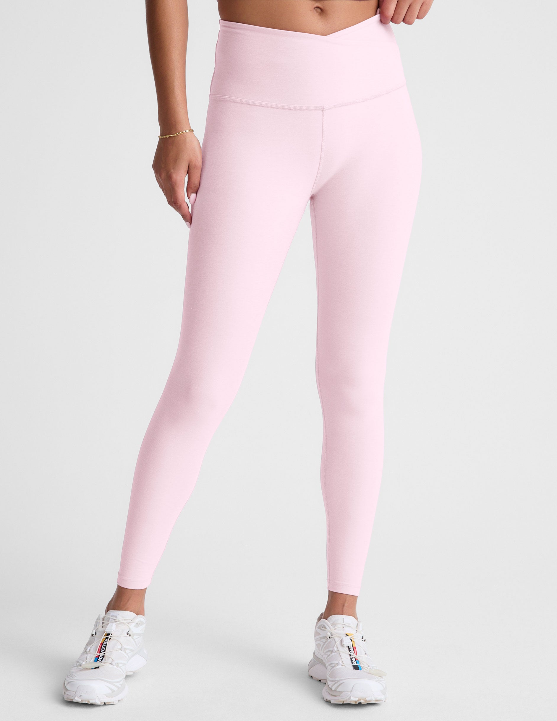 Spacedye™ At Your Leisure High Waisted Midi Legging - Frosty Pink Heather