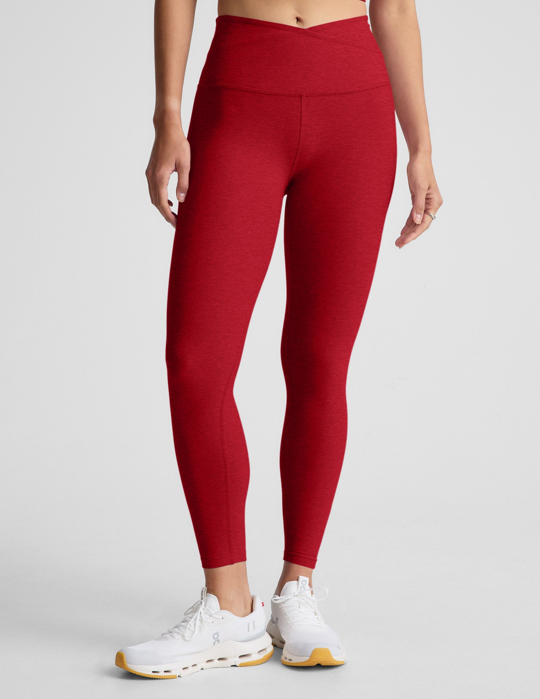 Spacedye™ At Your Leisure High Waisted Midi Legging - Holly Red Heather