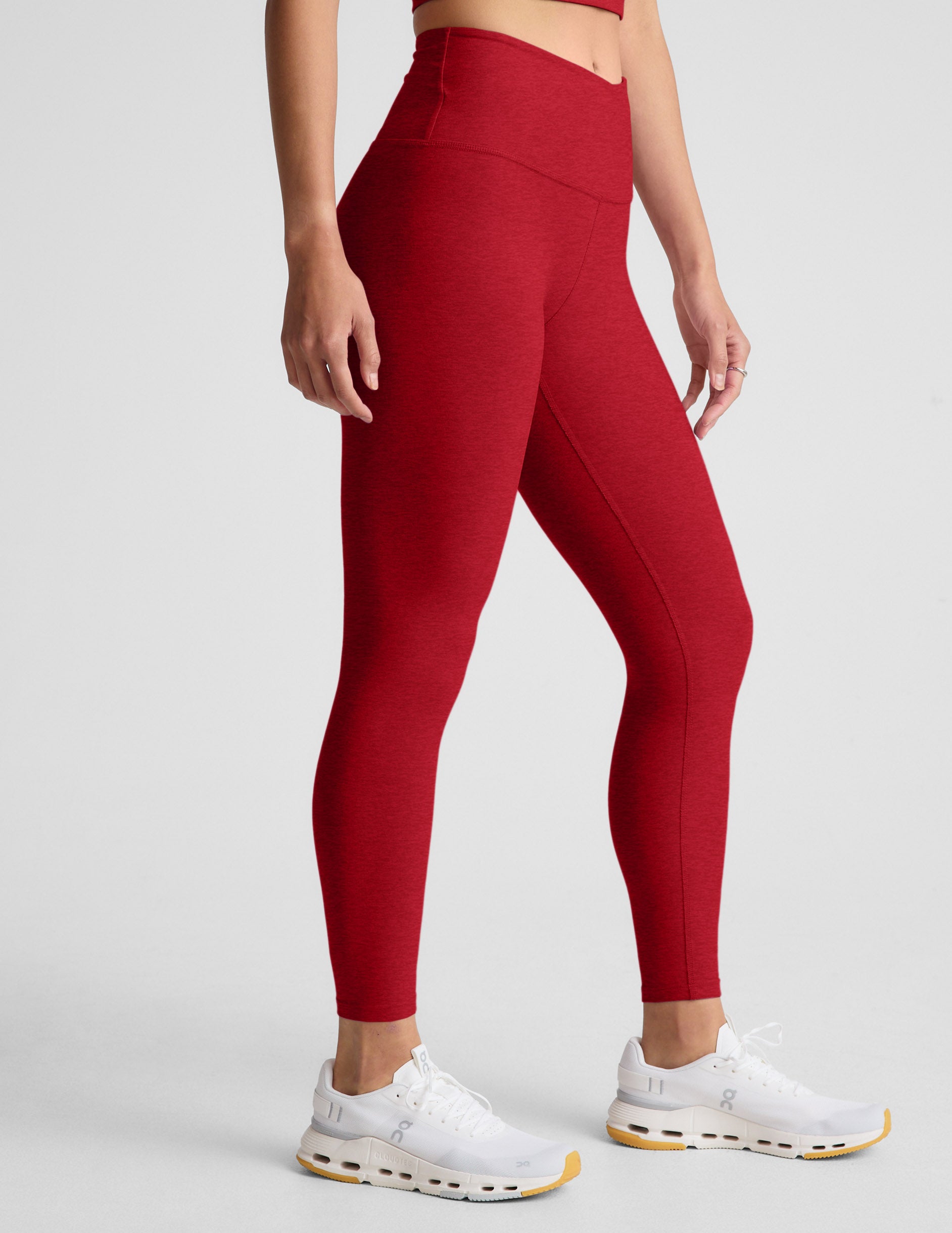 Spacedye™ At Your Leisure High Waisted Midi Legging - Holly Red Heather