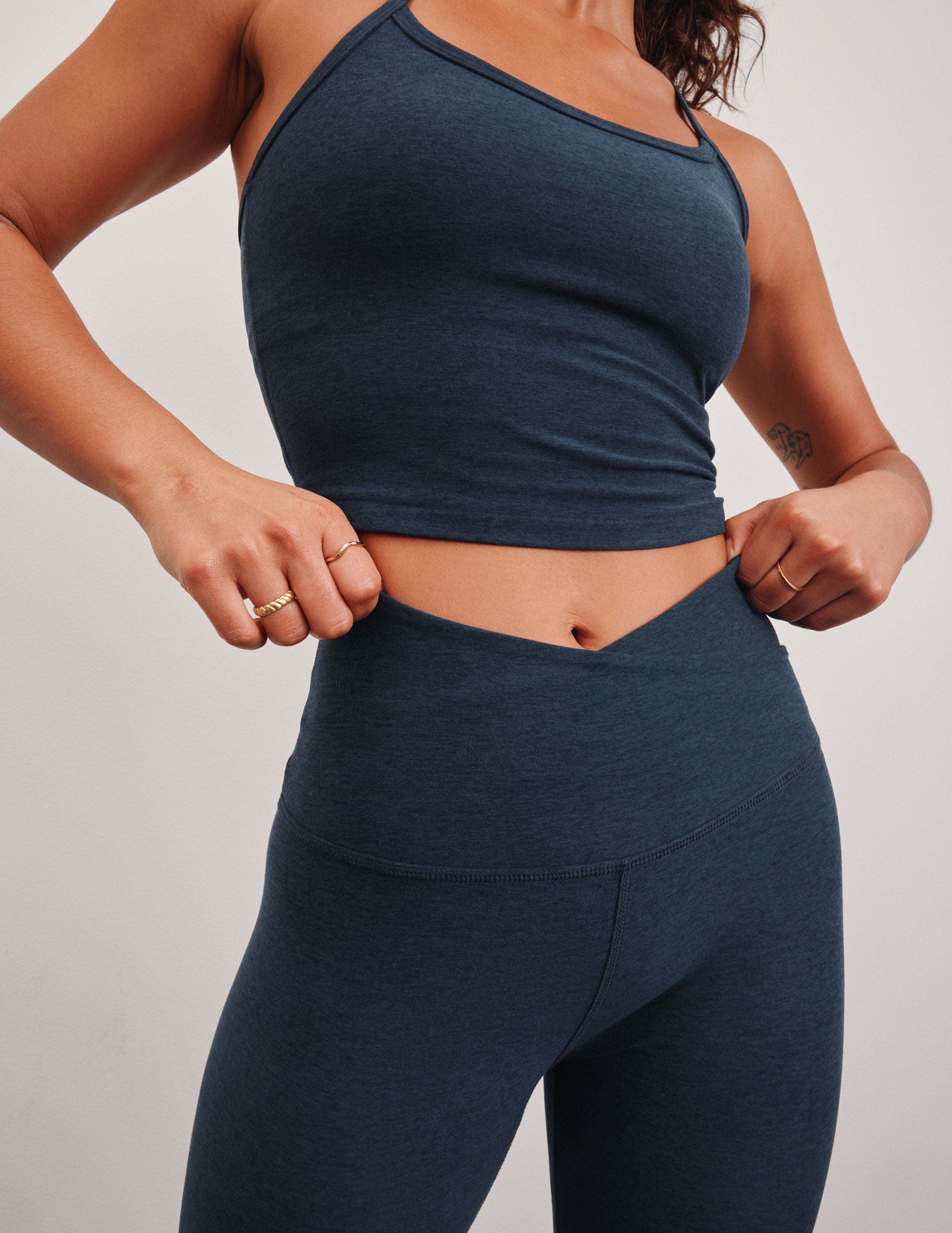 Spacedye™ At Your Leisure High Waisted Midi Legging - Nocturnal Navy