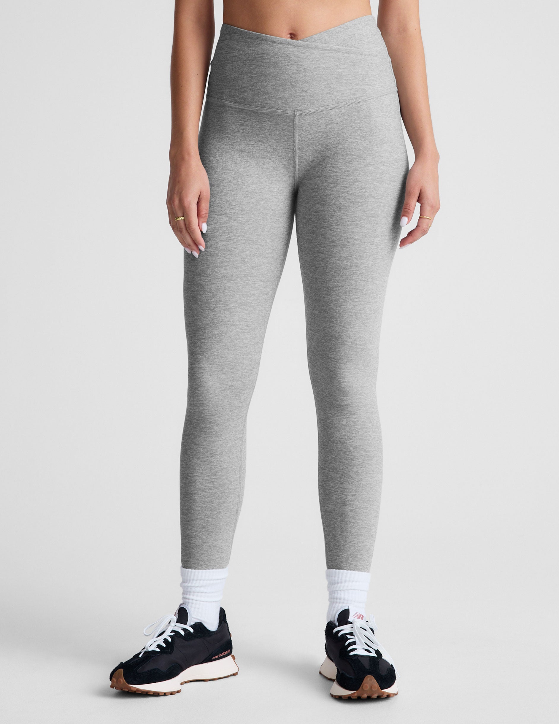 Spacedye™ At Your Leisure High Waisted Midi Legging - Silver Mist