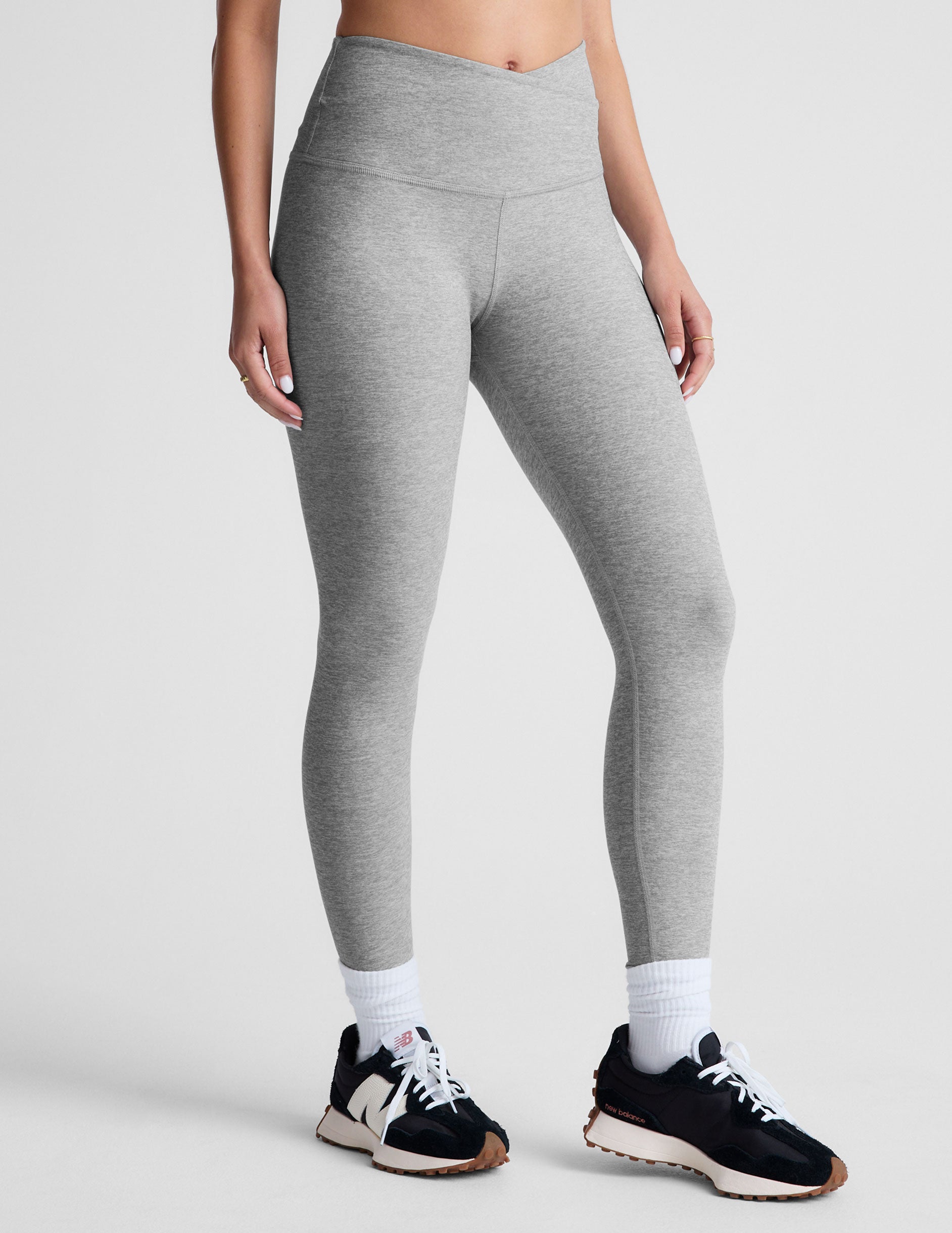 Spacedye™ At Your Leisure High Waisted Midi Legging - Silver Mist