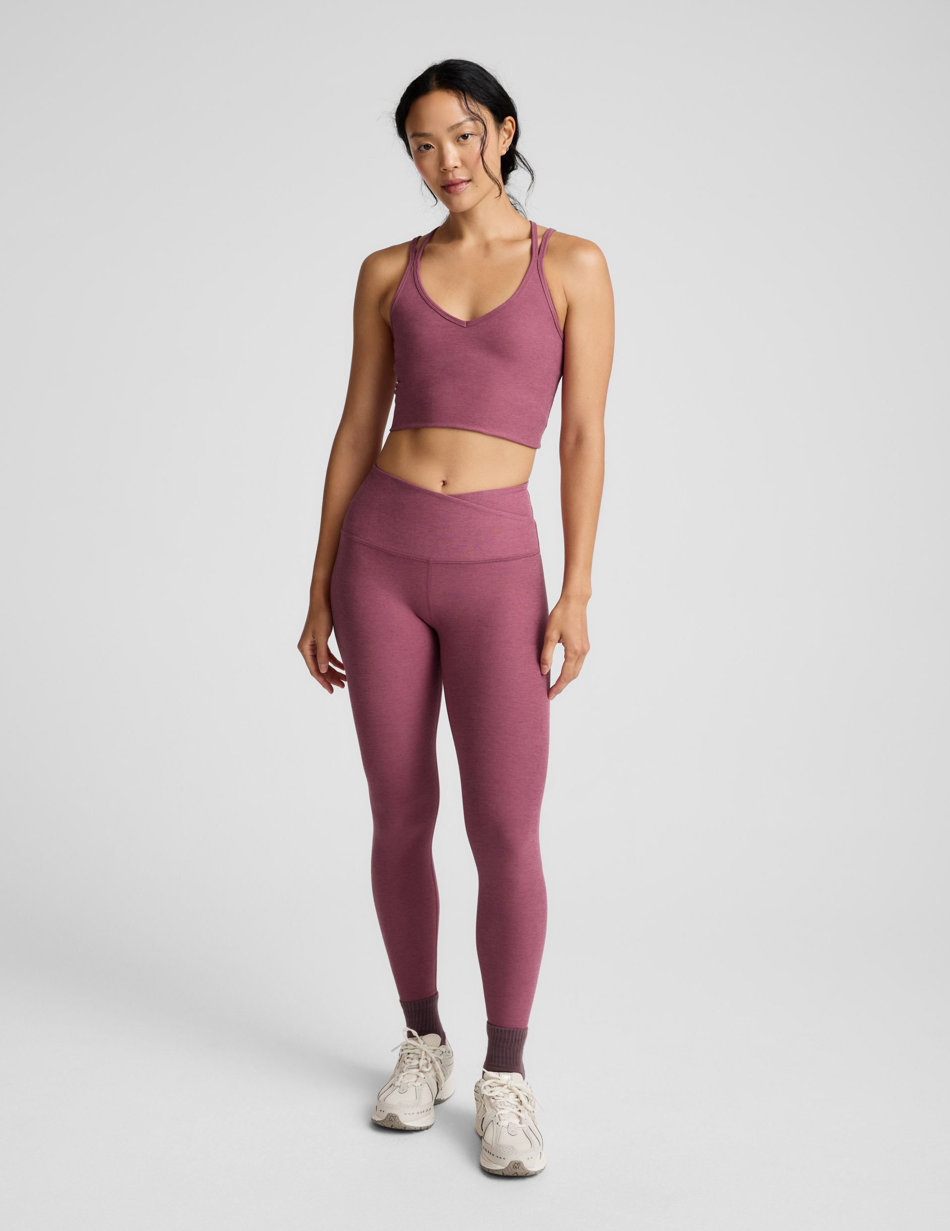 Spacedye™ At Your Leisure High Waisted Midi Legging - Smooth Mauve Heather