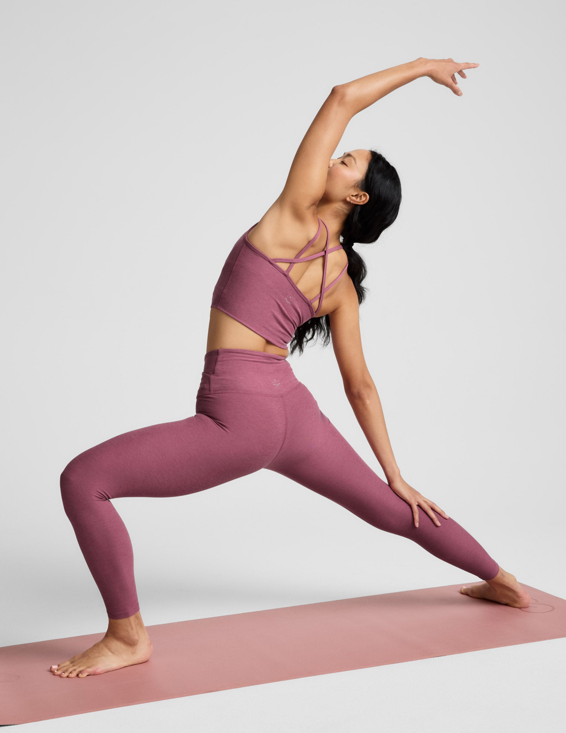 Spacedye™ At Your Leisure High Waisted Midi Legging - Smooth Mauve Heather