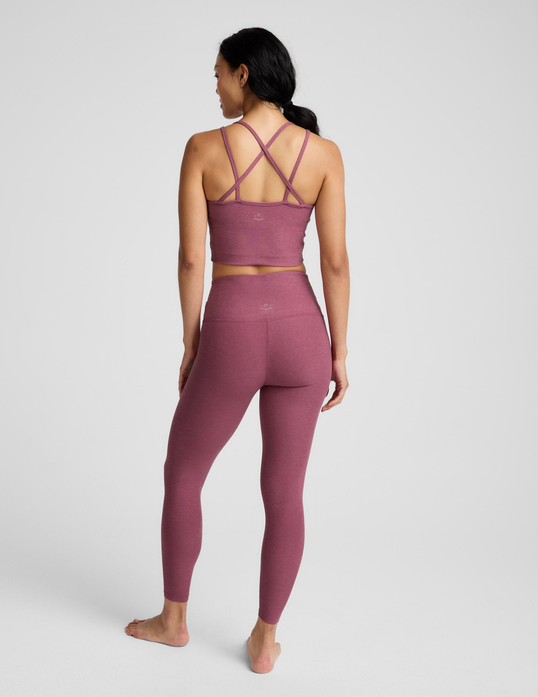 Spacedye™ At Your Leisure High Waisted Midi Legging - Smooth Mauve Heather