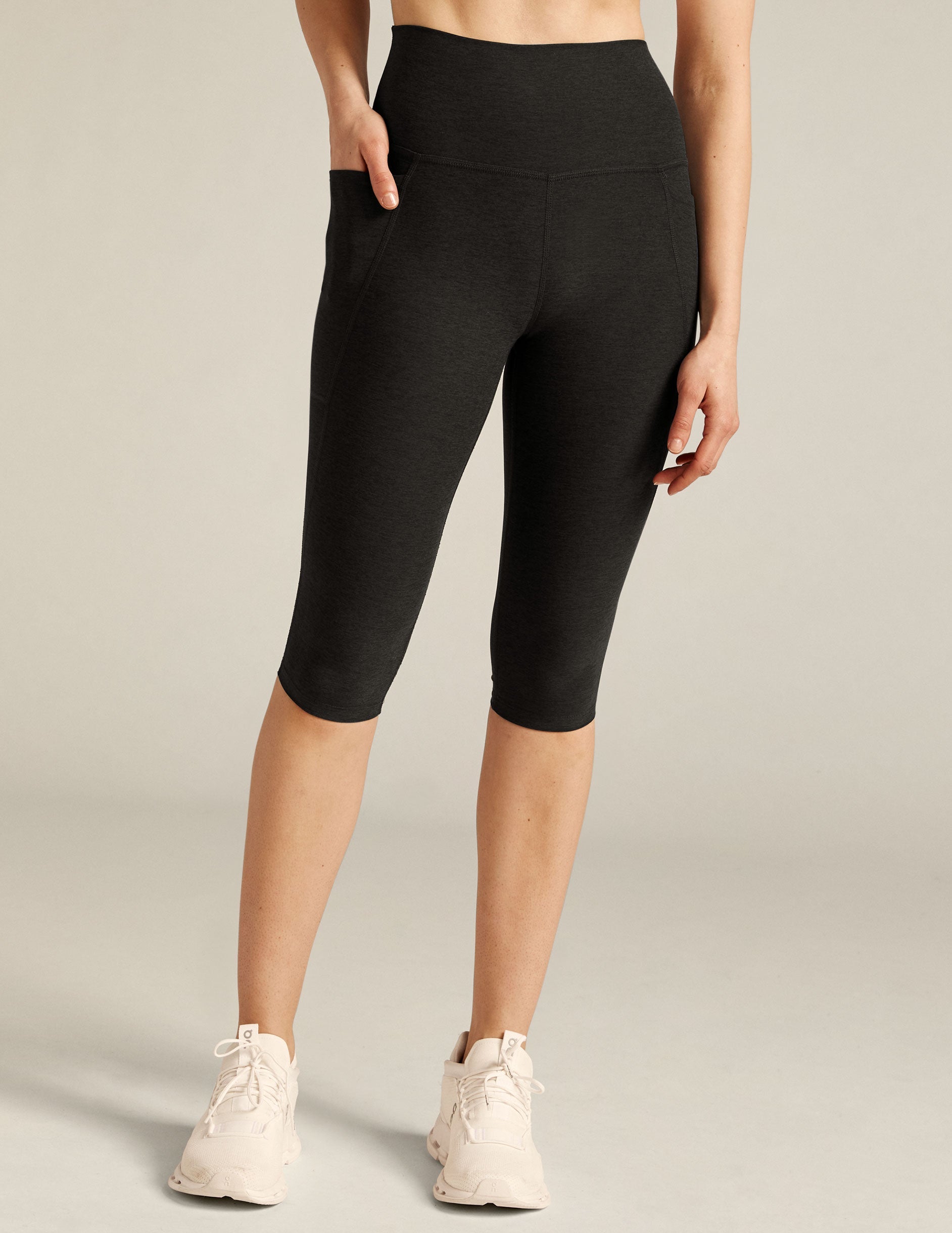 Spacedye™ High Waisted Pocket Pedal Pusher Legging - Darkest Night