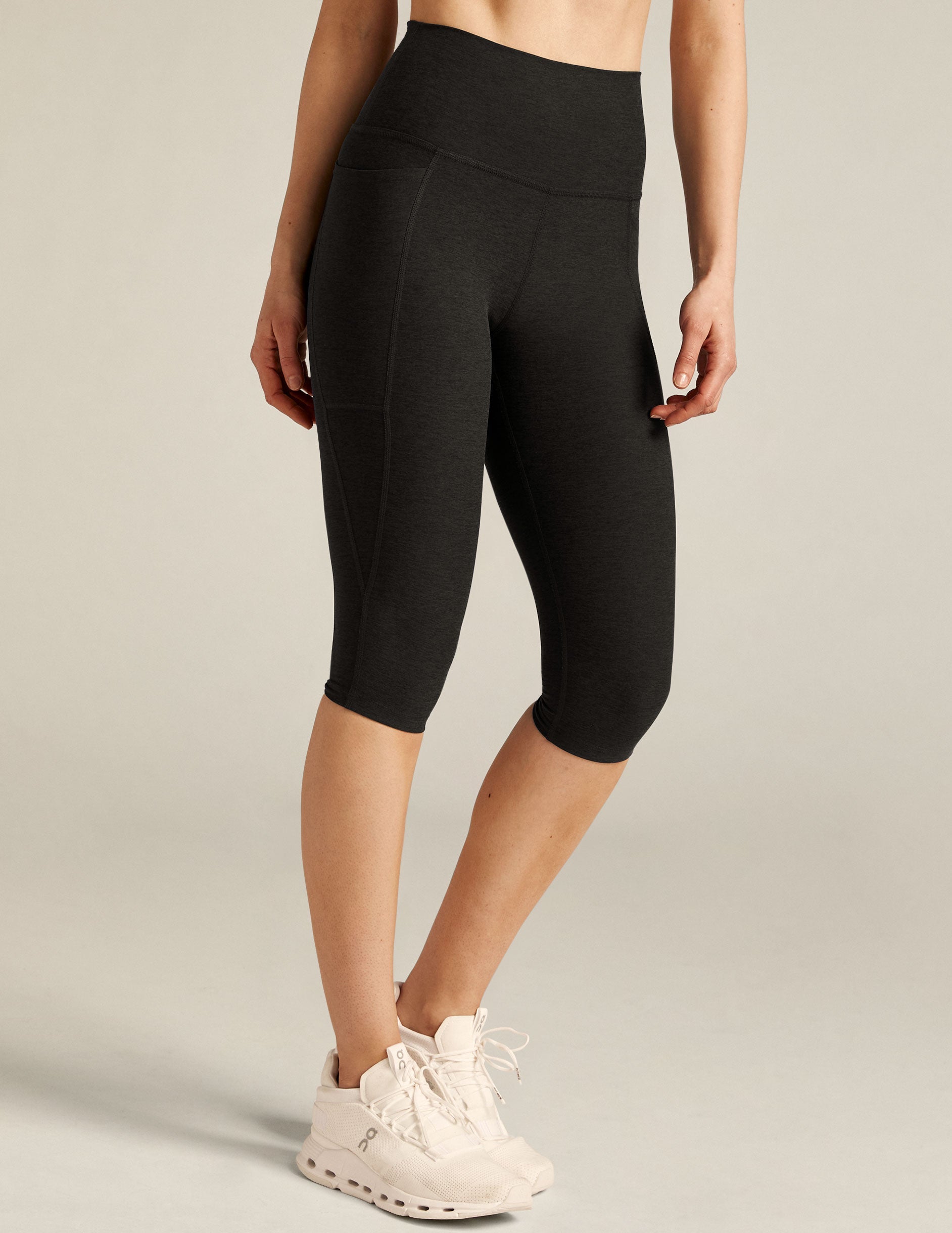 Spacedye™ High Waisted Pocket Pedal Pusher Legging - Darkest Night