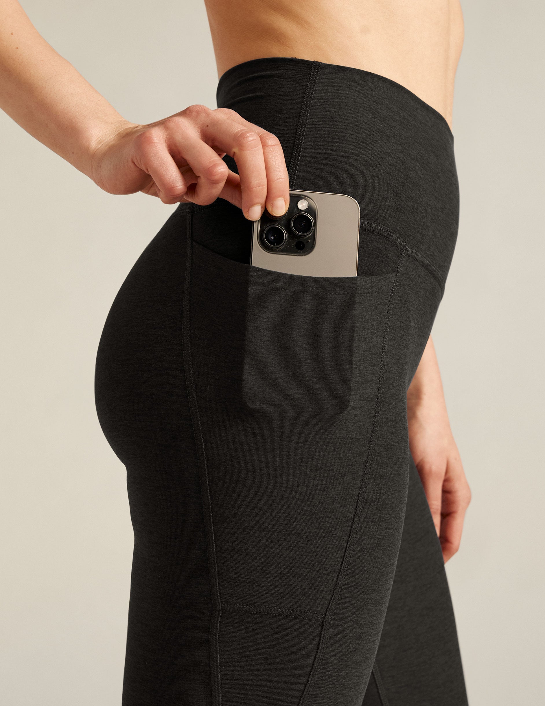 Spacedye™ High Waisted Pocket Pedal Pusher Legging - Darkest Night