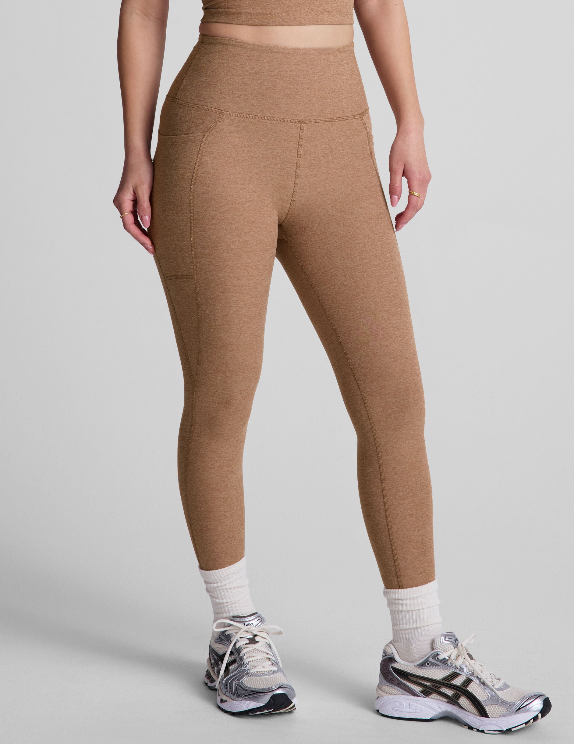 Spacedye™ Out Of Pocket High Waisted Capri Legging 26" - Desert Sand Heather