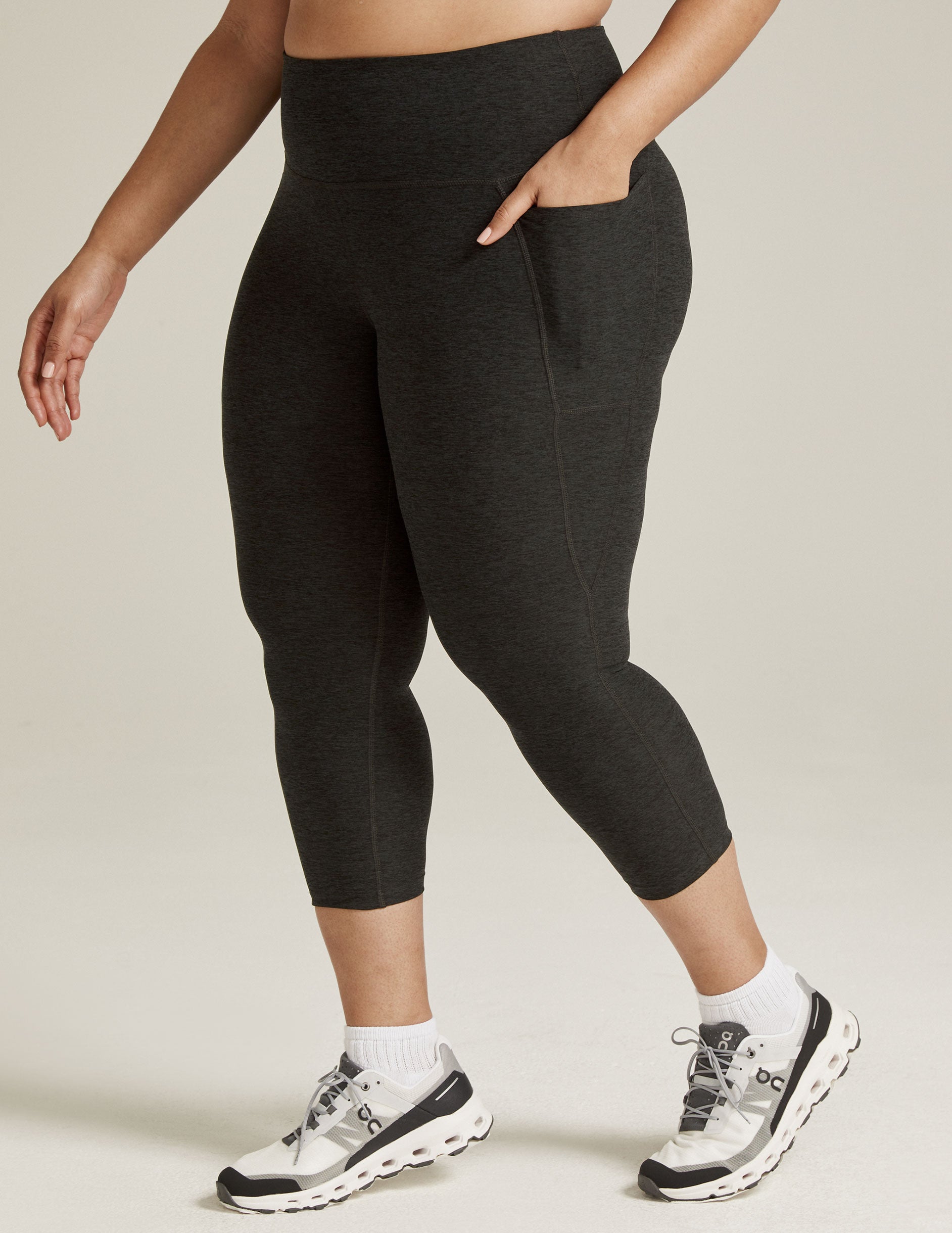 Spacedye™ Out Of Pocket High Waisted Capri Legging 26" - Darkest Night