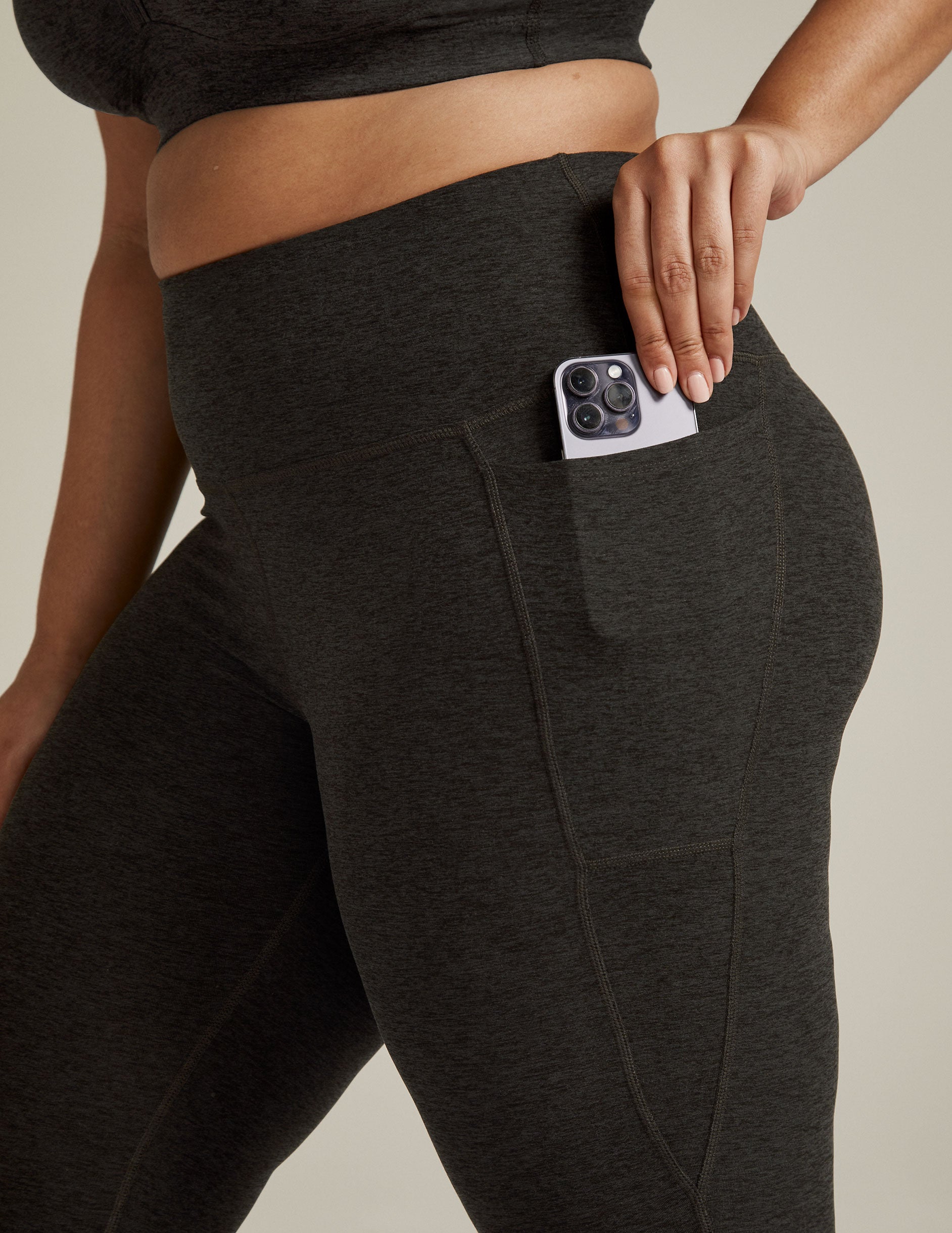Spacedye™ Out Of Pocket High Waisted Capri Legging 26" - Darkest Night
