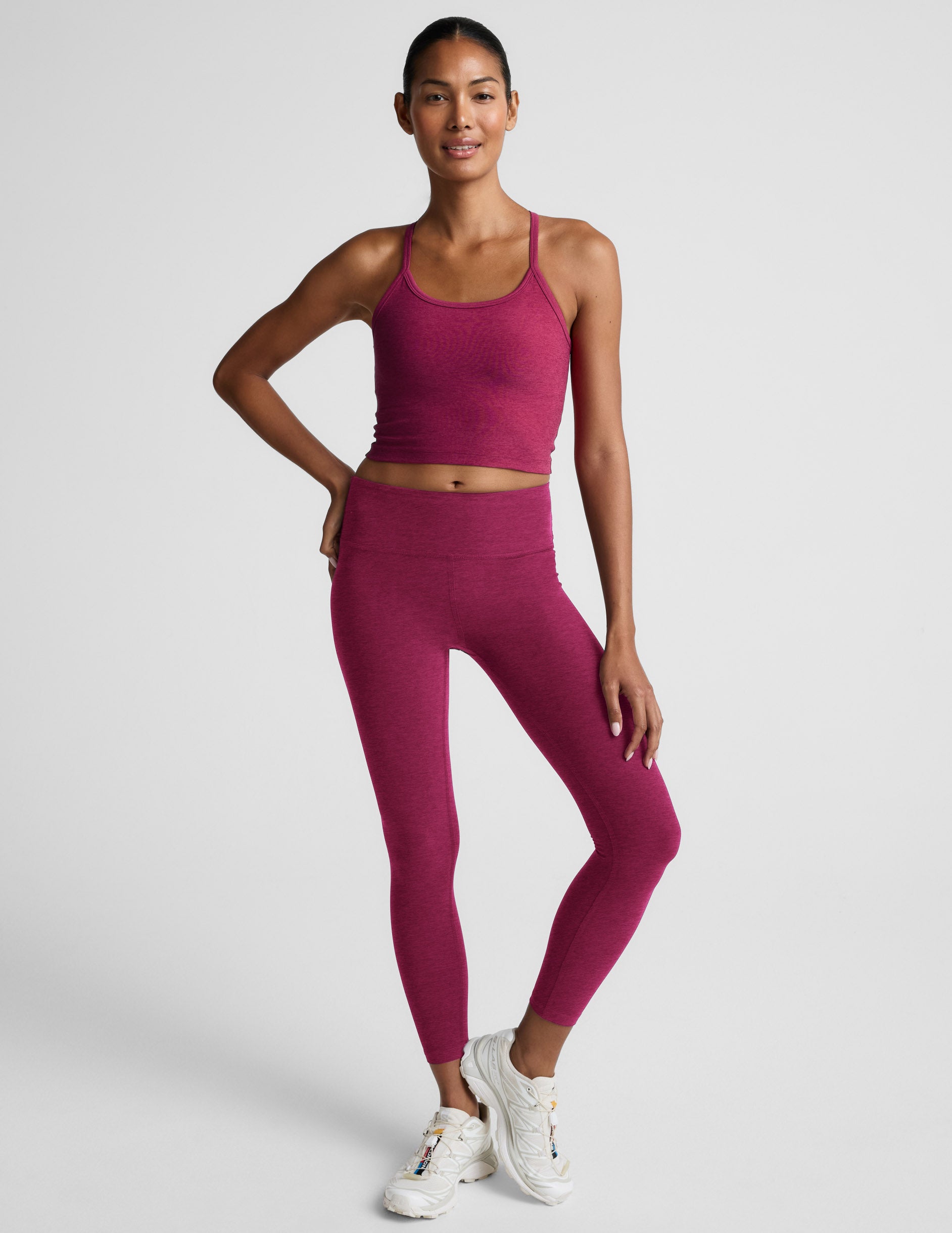 Spacedye™ Mid-Rise Legging - Sangria Heather
