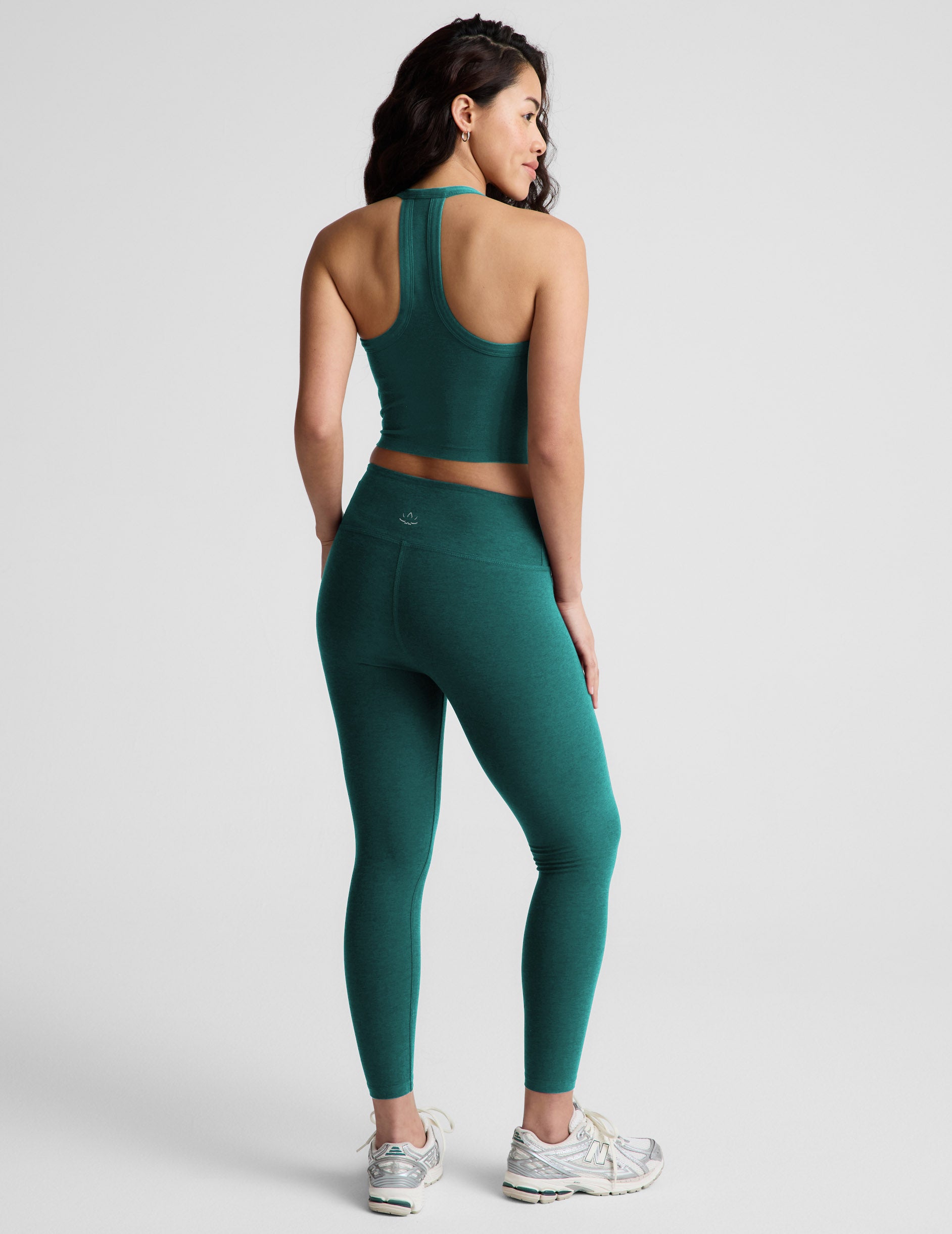 Spacedye™ Mid-Rise Legging - Teal Sea Heather