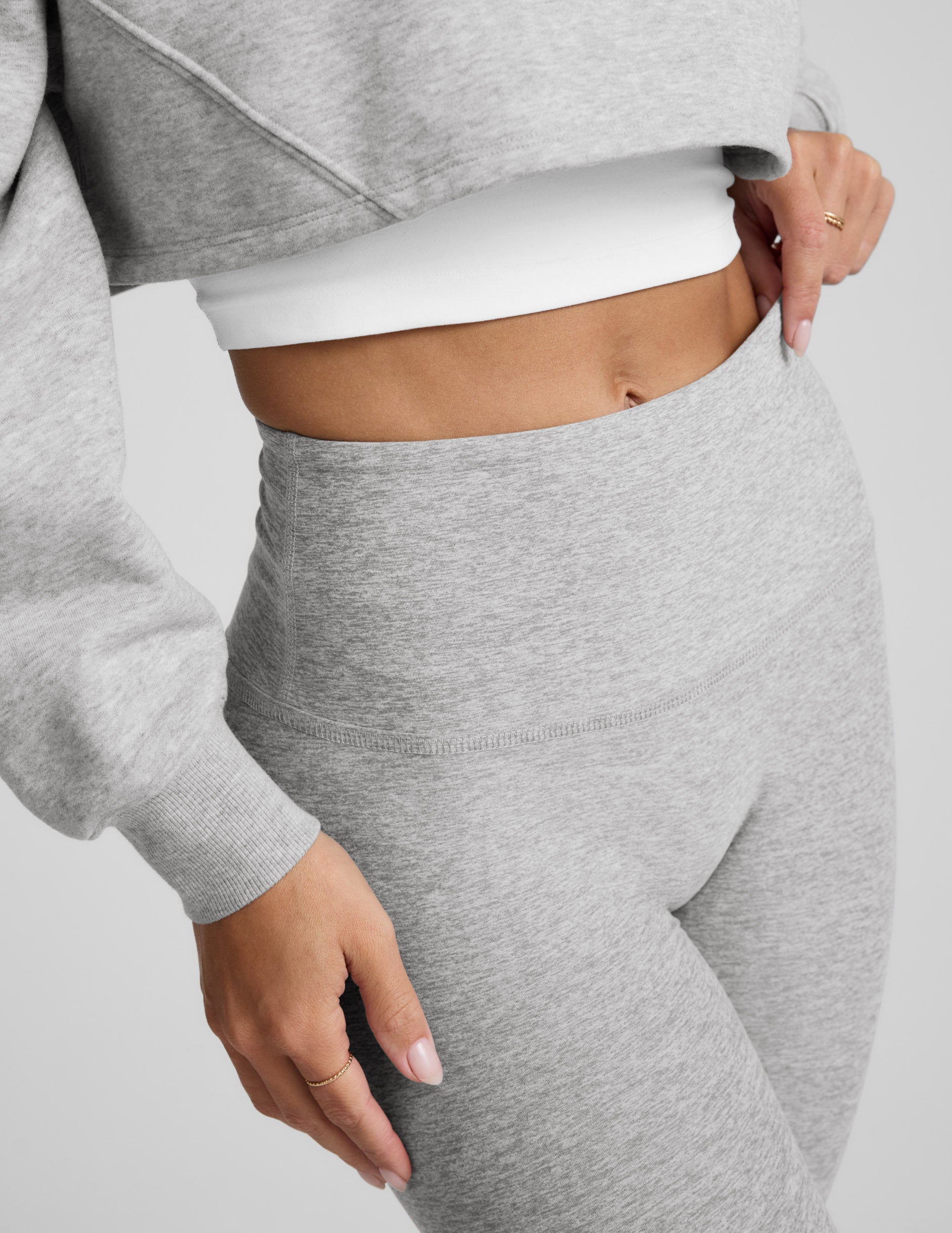 Spacedye™ No Front Seam Midi Legging - Silver Mist