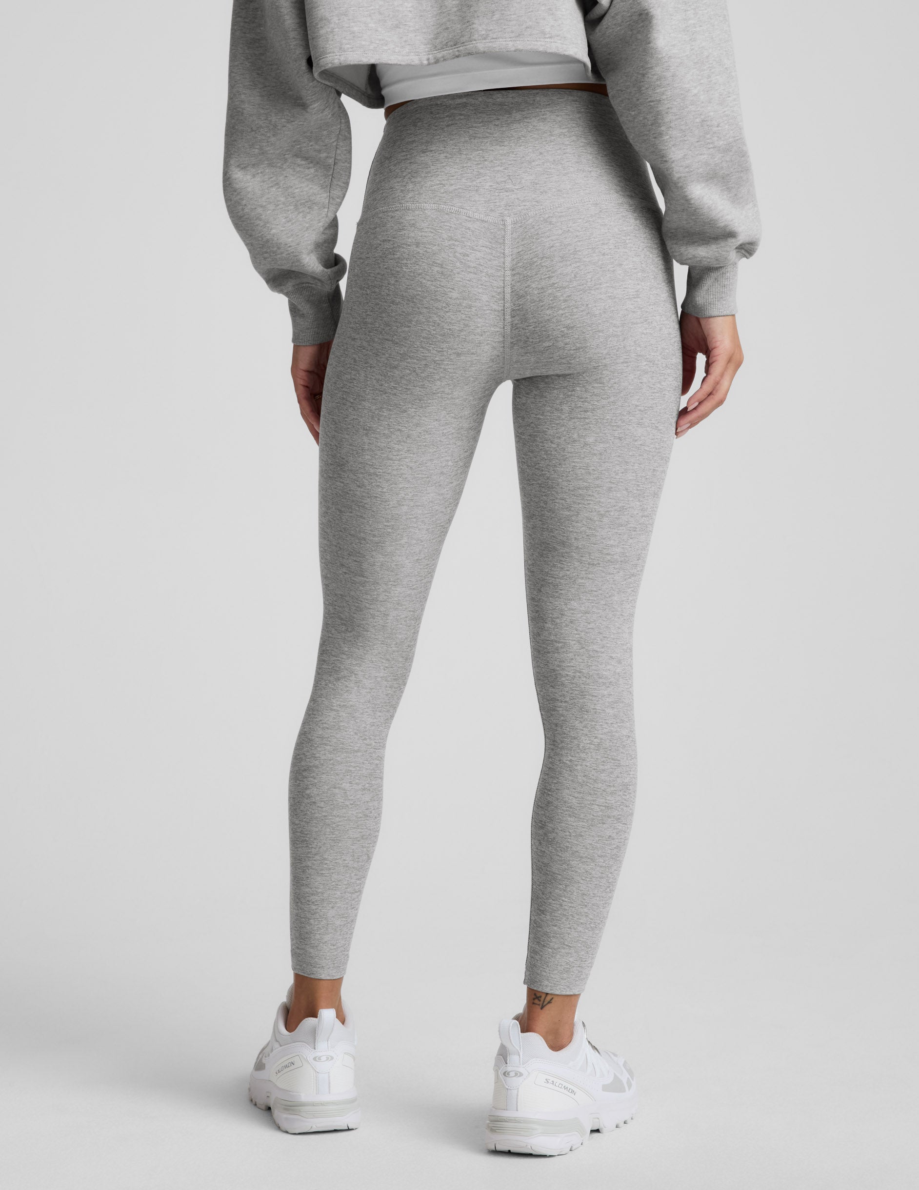 Spacedye™ No Front Seam Midi Legging - Silver Mist
