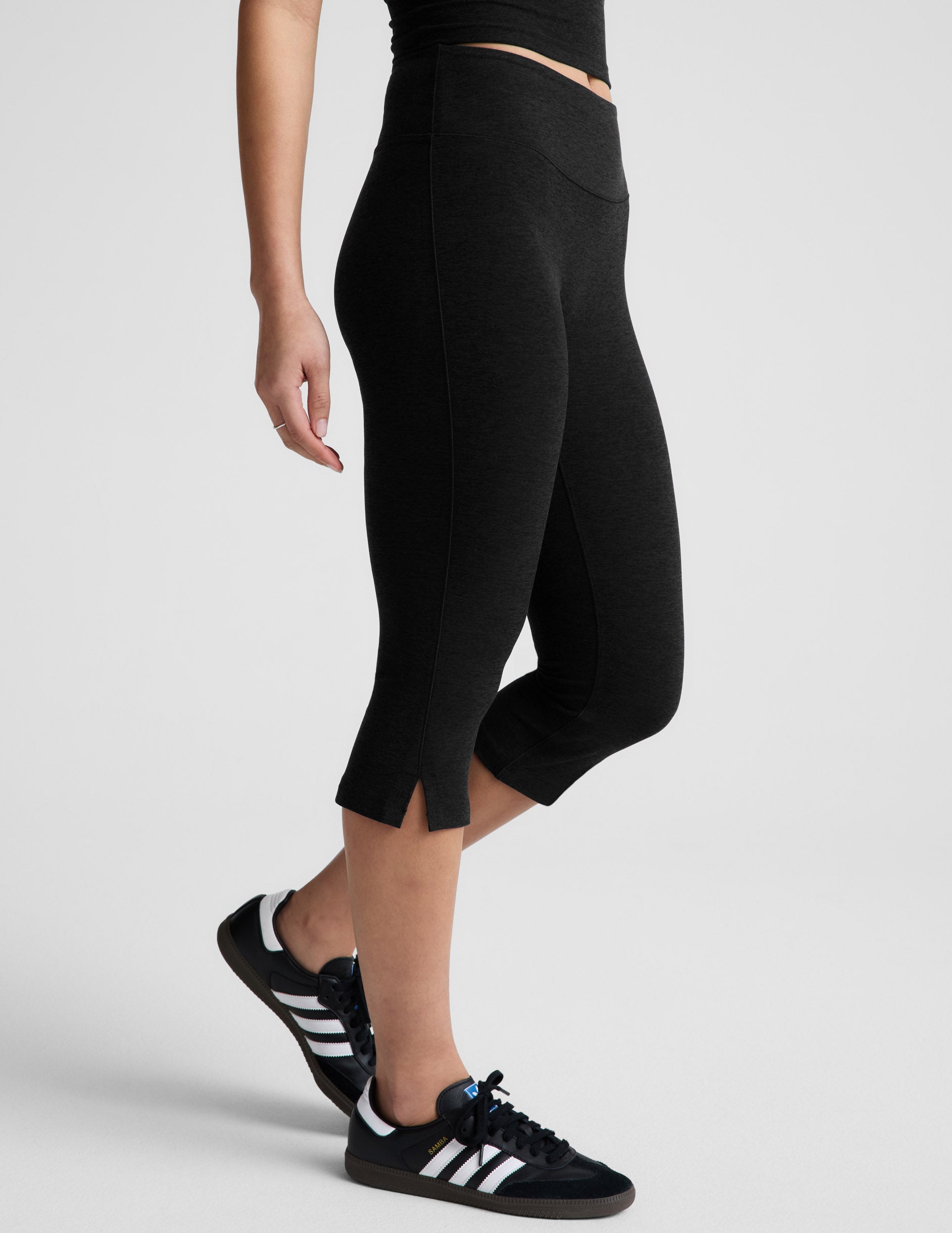 Spacedye™ Mid-Rise Slit Pedal Pusher Legging - Darkest Night