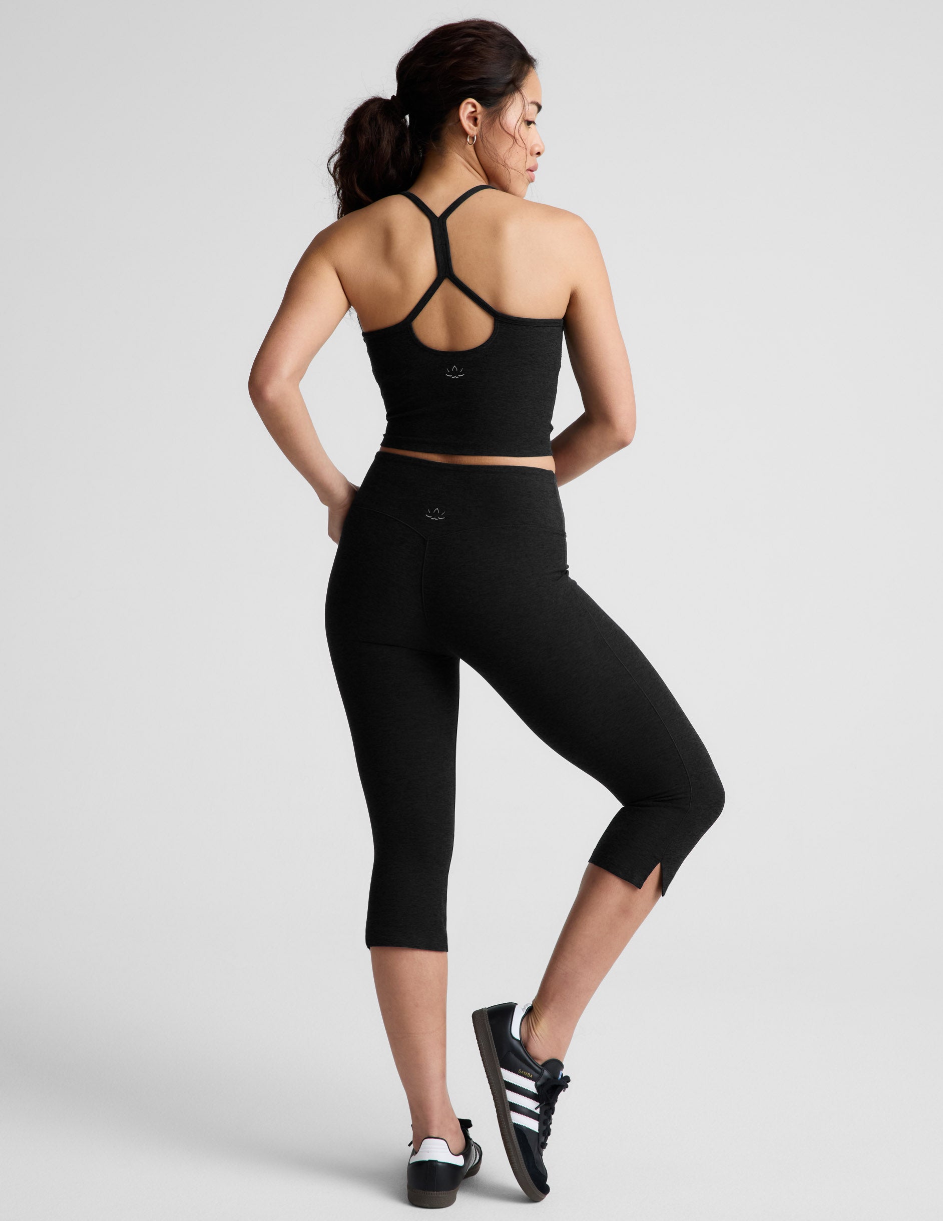 Spacedye™ Mid-Rise Slit Pedal Pusher Legging - Darkest Night