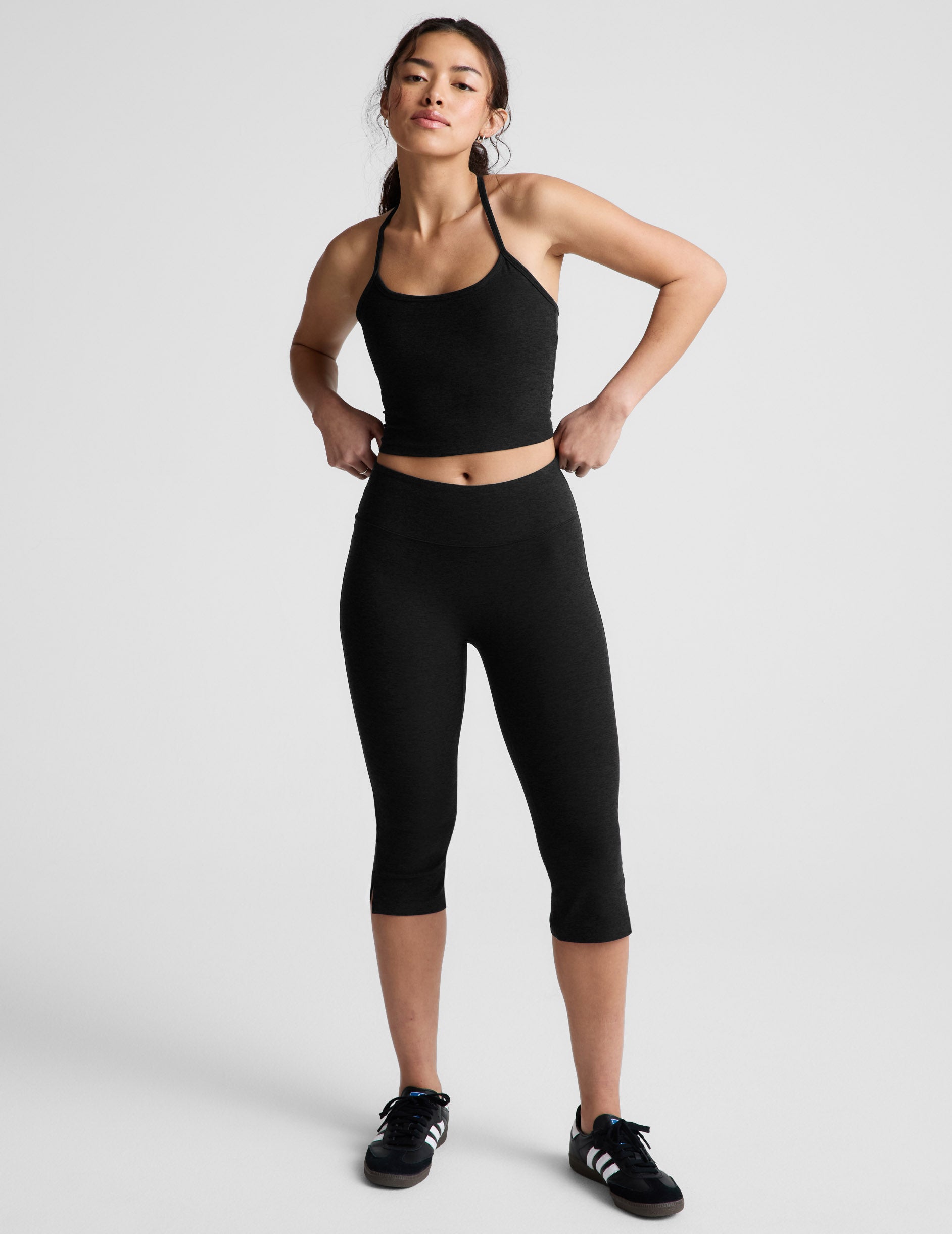 Spacedye™ Mid-Rise Slit Pedal Pusher Legging - Darkest Night