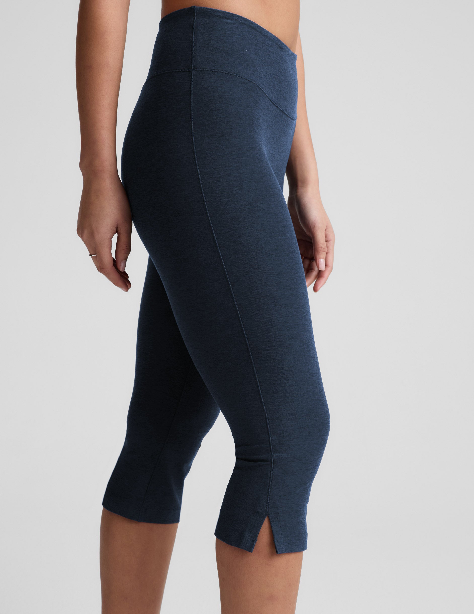 Spacedye™ Mid-Rise Slit Pedal Pusher Legging - Nocturnal Navy