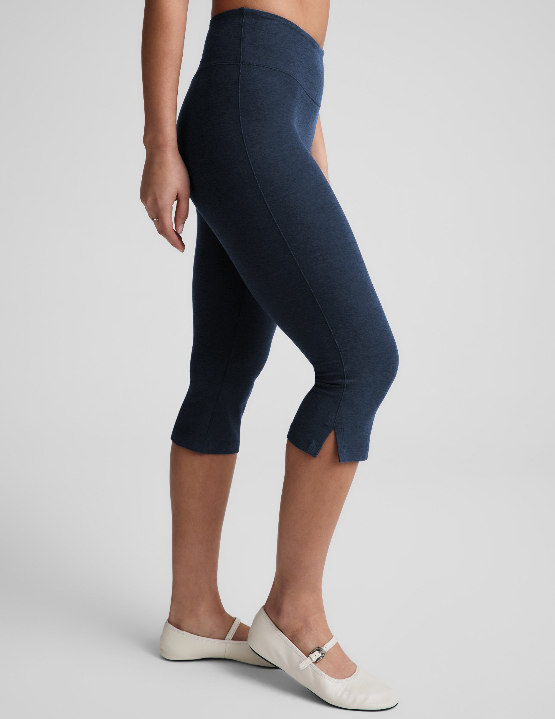 Spacedye™ Mid-Rise Slit Pedal Pusher Legging - Nocturnal Navy