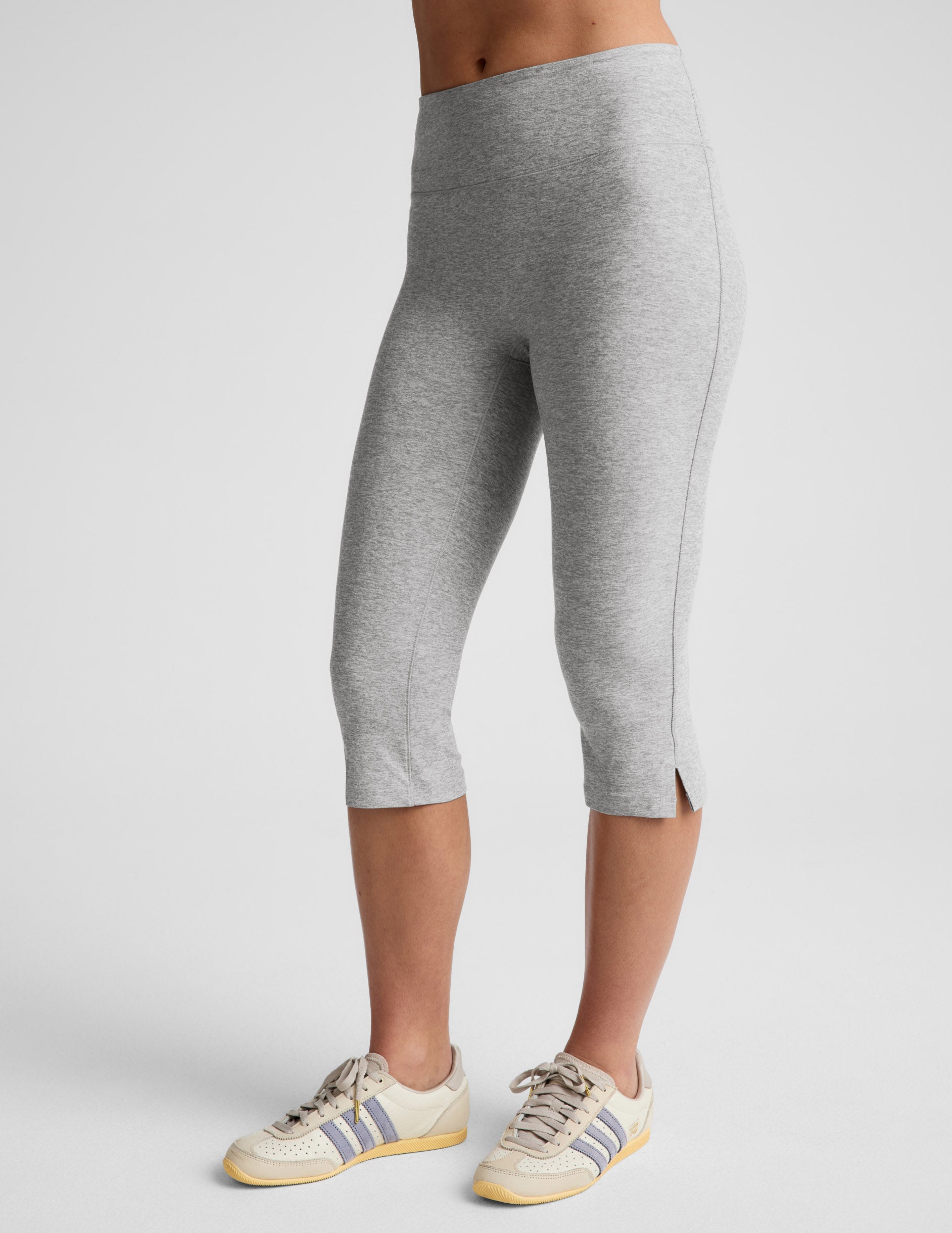 Spacedye™ Mid-Rise Slit Pedal Pusher Legging - Silver Mist