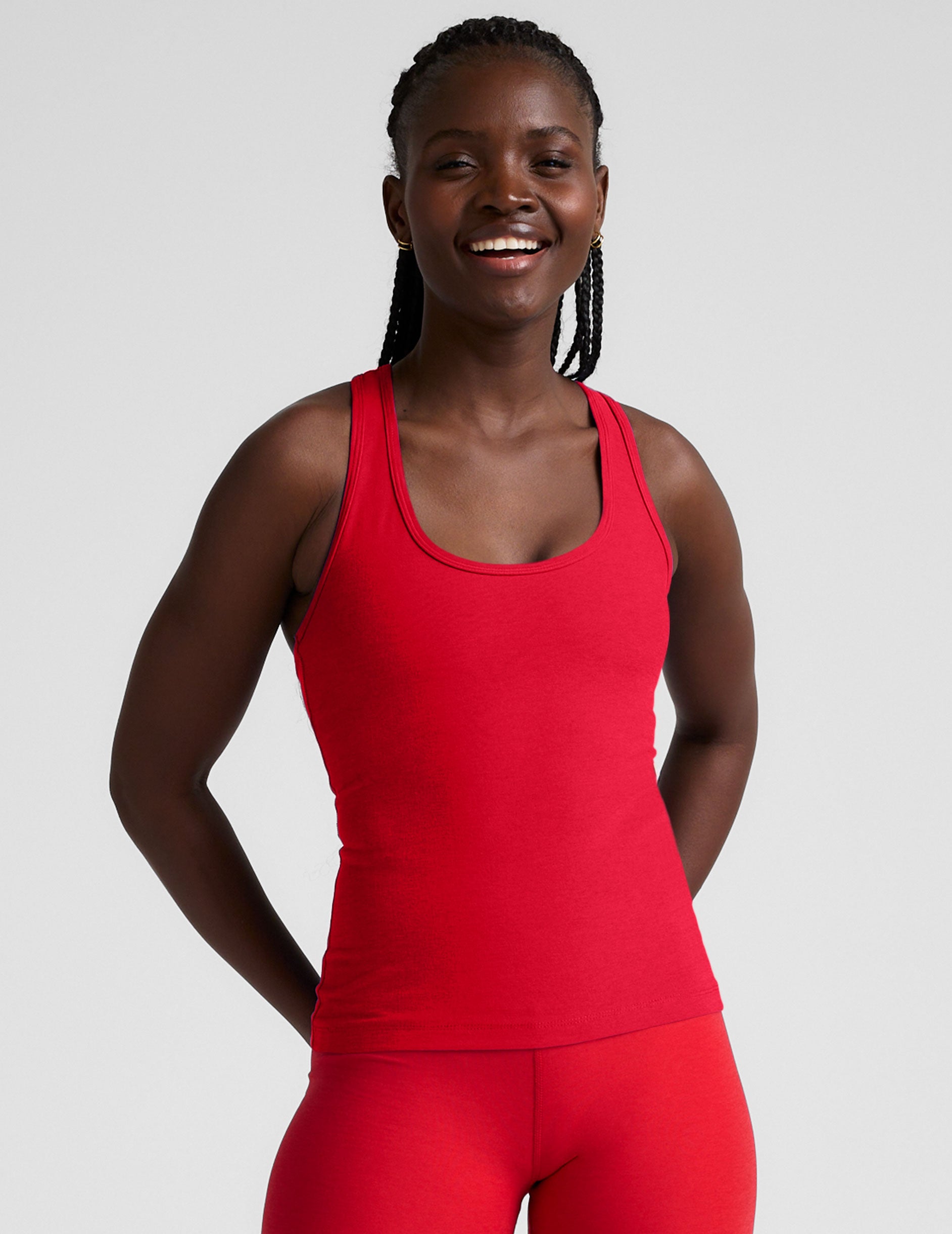 Spacedye™ Step Up Racerback Tank - Candy Apple Red Heather