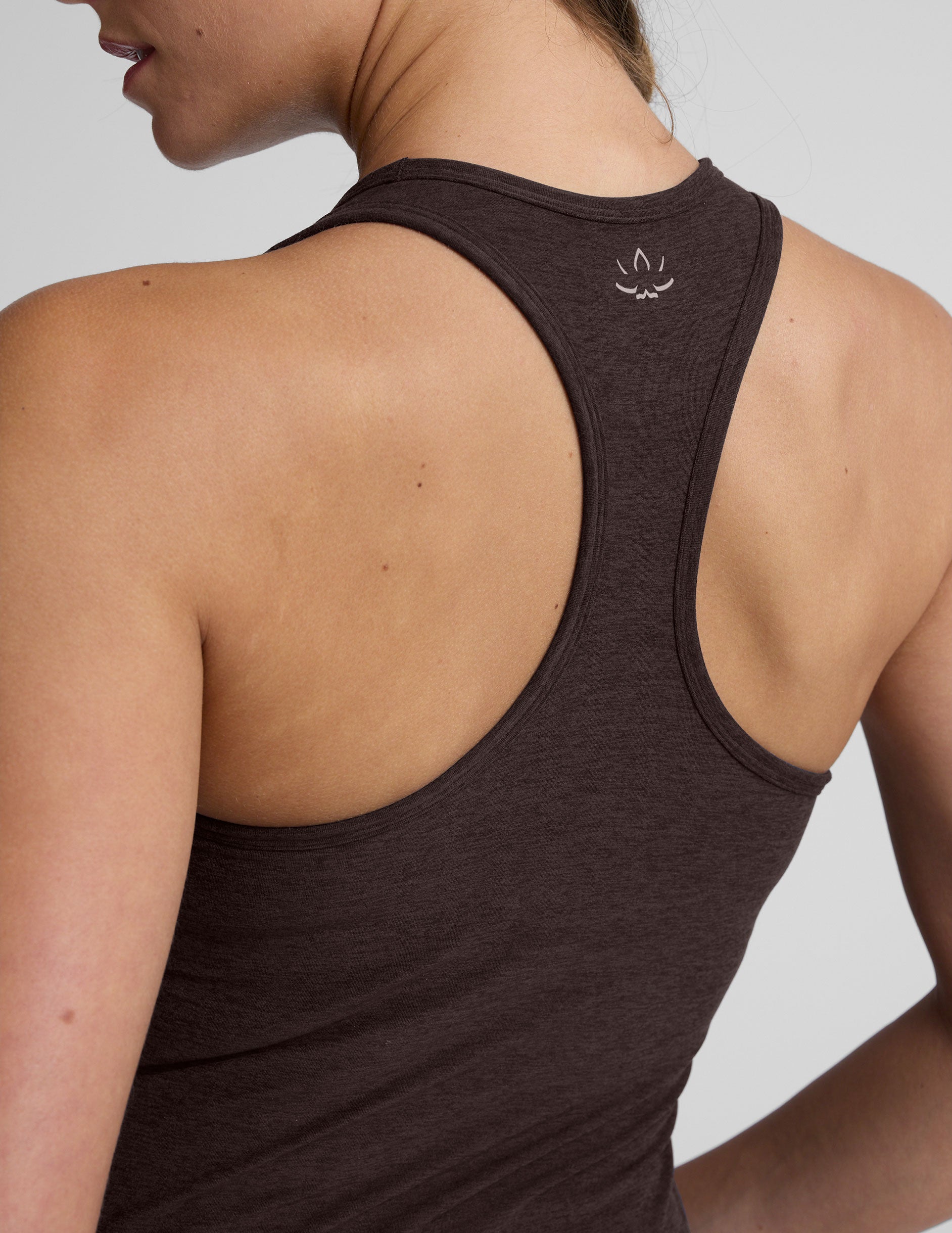 Spacedye™ Step Up Racerback Tank - Dark Chocolate Heather