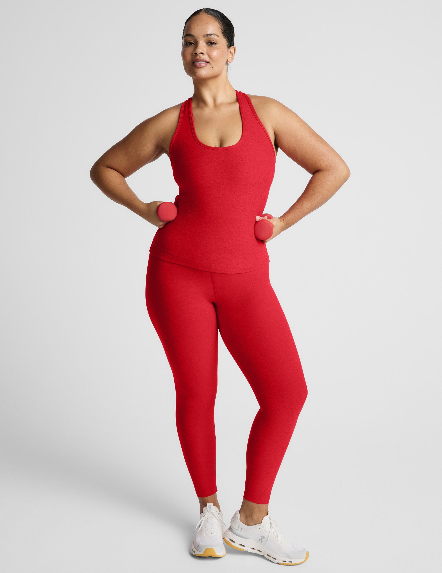 Spacedye™ Step Up Racerback Tank - Chili Red Heather