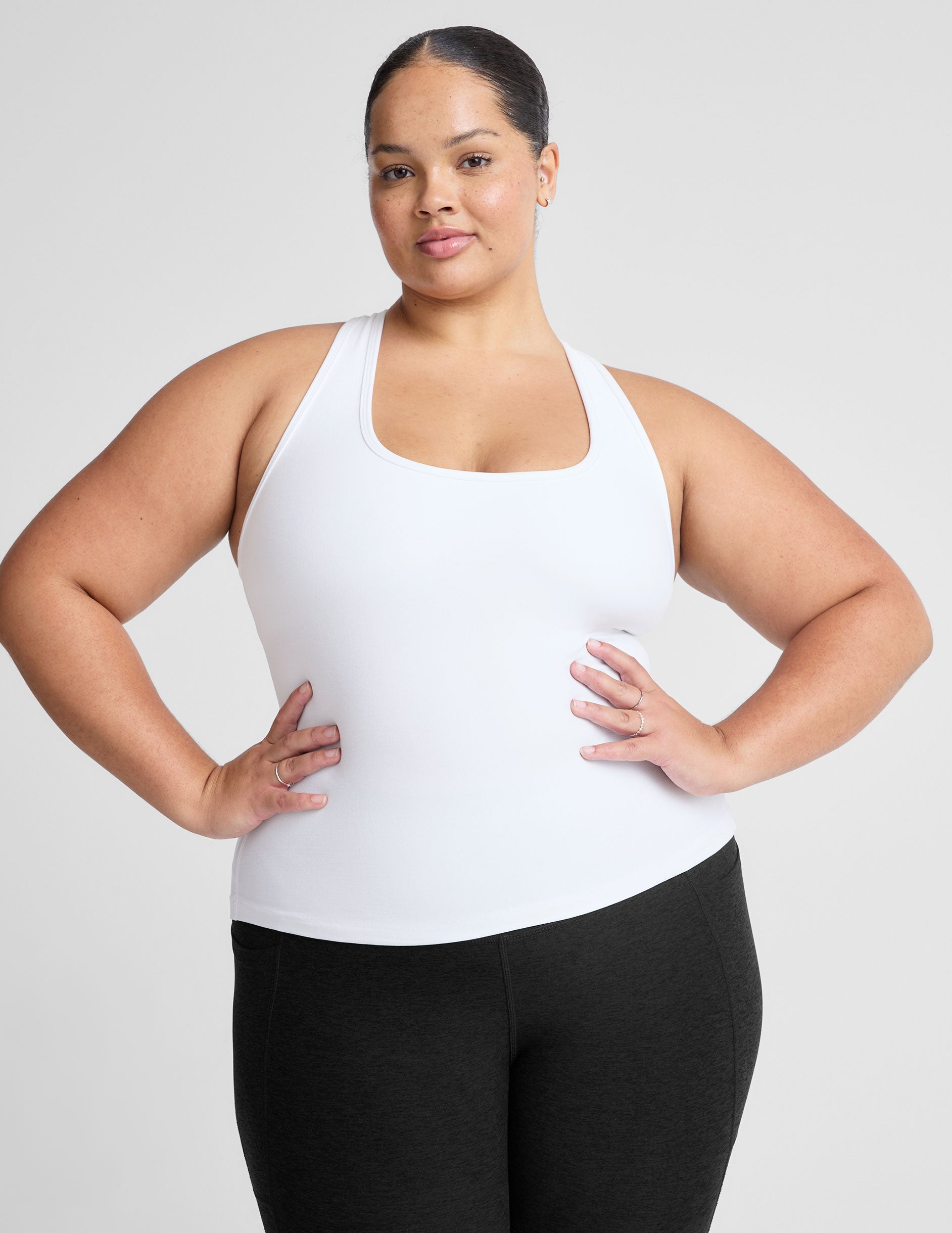 Spacedye™ Step Up Racerback Tank - Cloud White