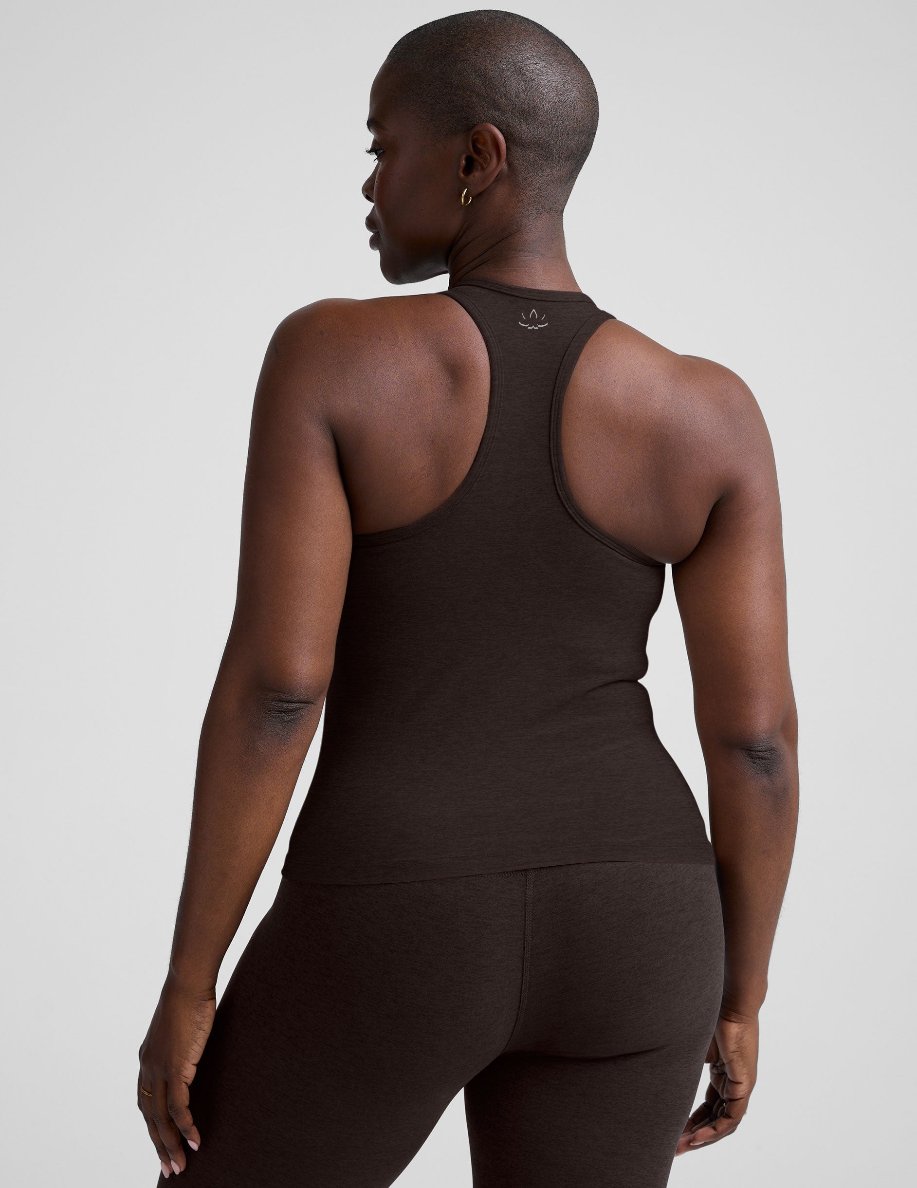 Spacedye™ Step Up Racerback Tank - Dark Chocolate Heather