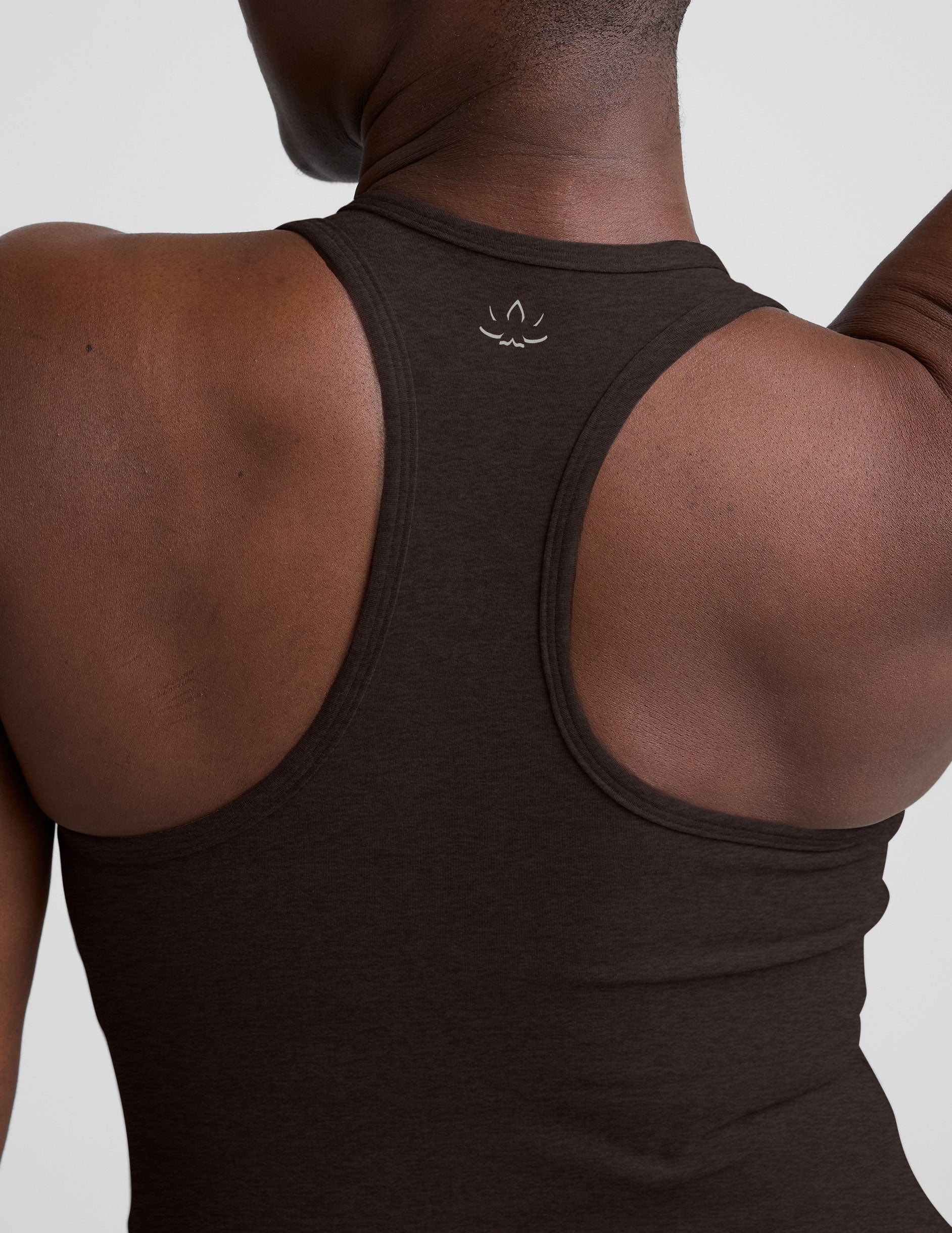 Spacedye™ Step Up Racerback Tank - Dark Chocolate Heather