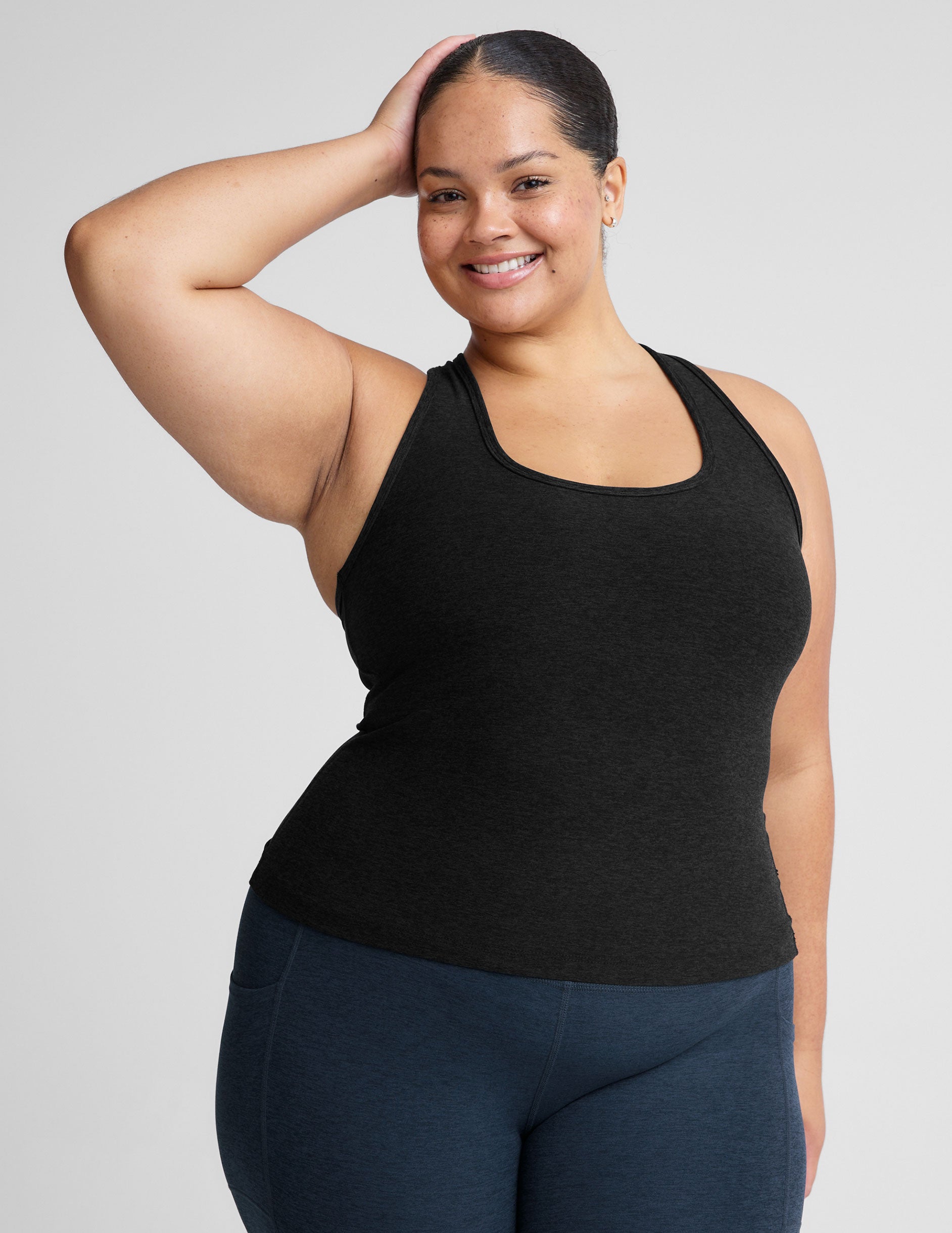 Spacedye™ Step Up Racerback Tank - Darkest Night