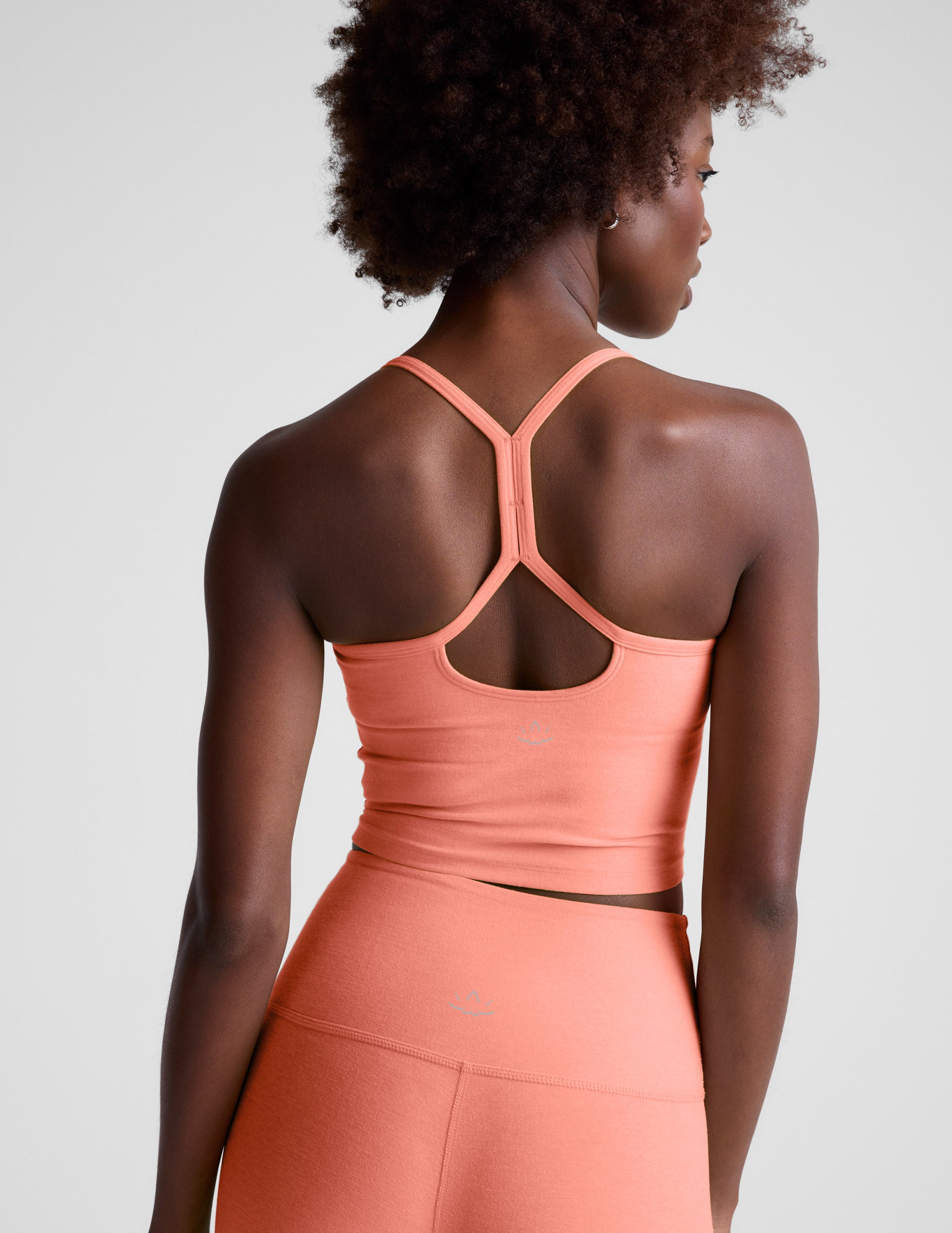 Spacedye™ Slim Racerback Cropped Tank - Dreamsicle Heather