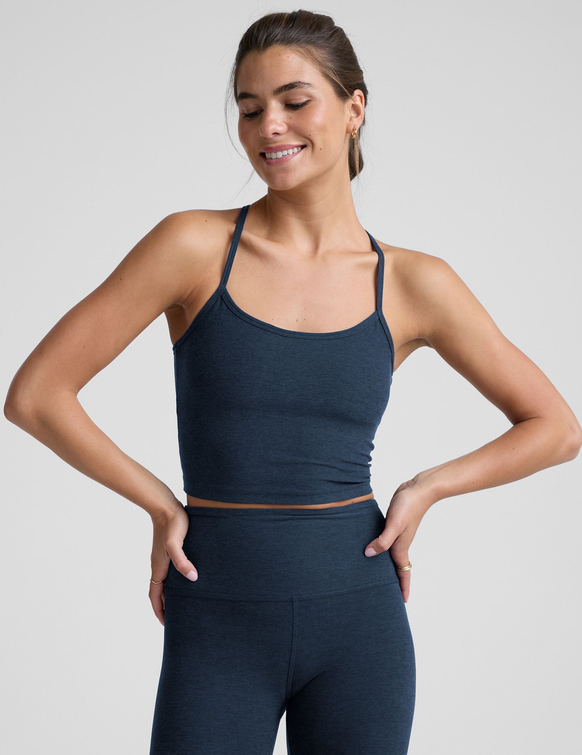 Spacedye™ Slim Racerback Cropped Tank - Nocturnal Navy