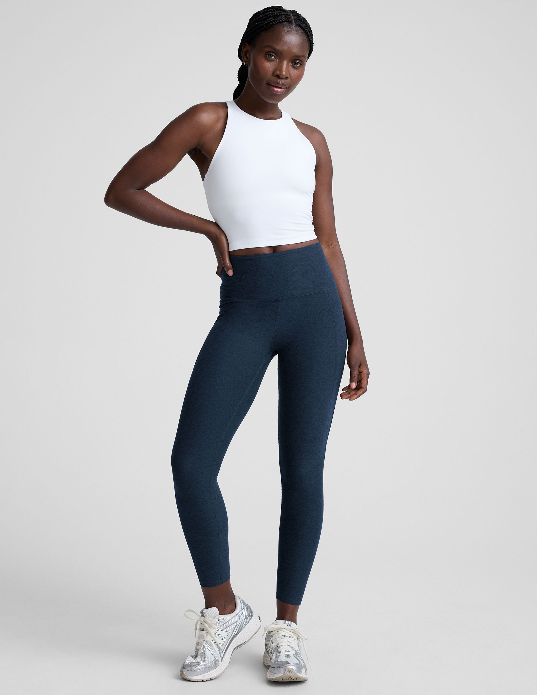 Spacedye™ Refocus Cropped Tank - Cloud White