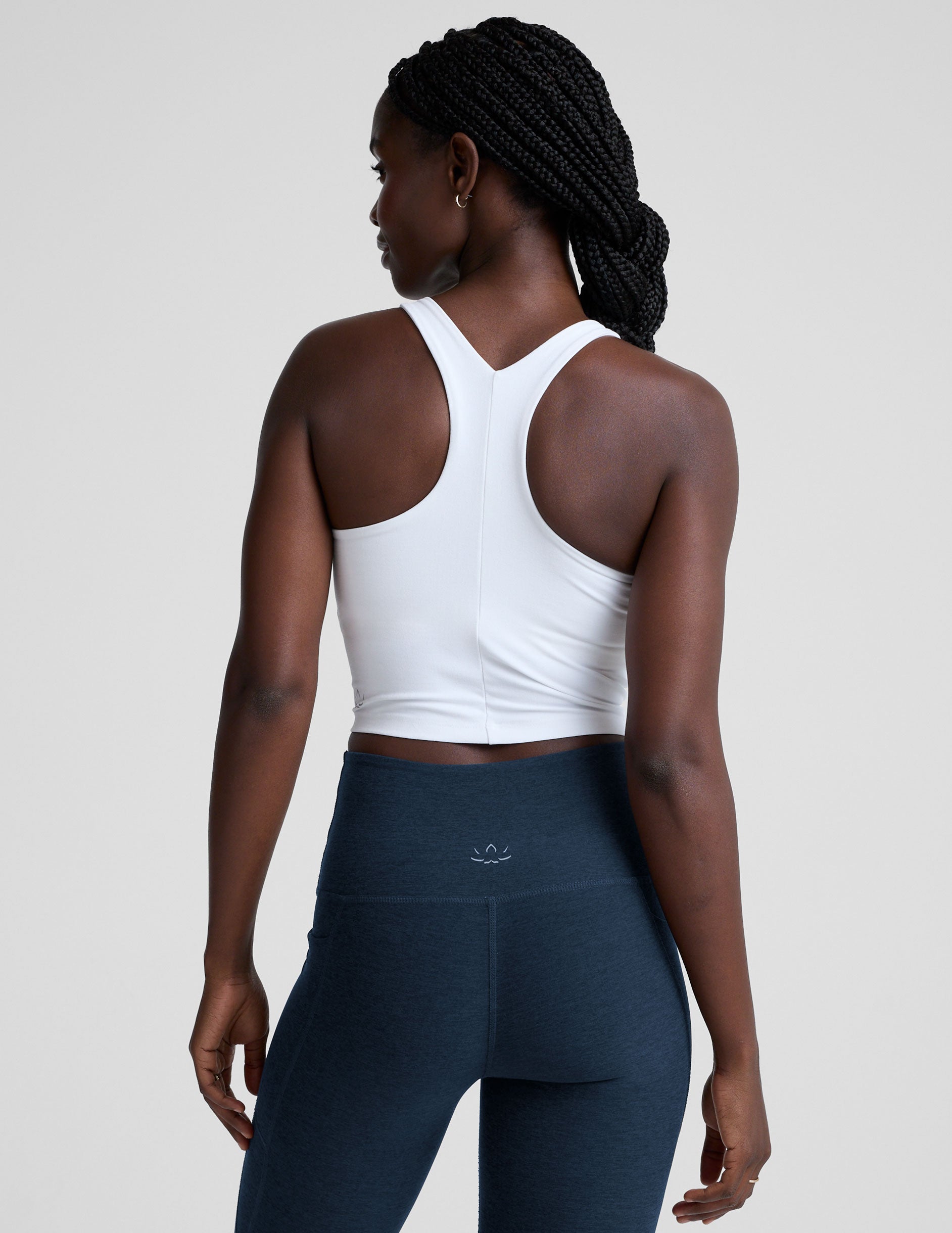 Spacedye™ Refocus Cropped Tank - Cloud White