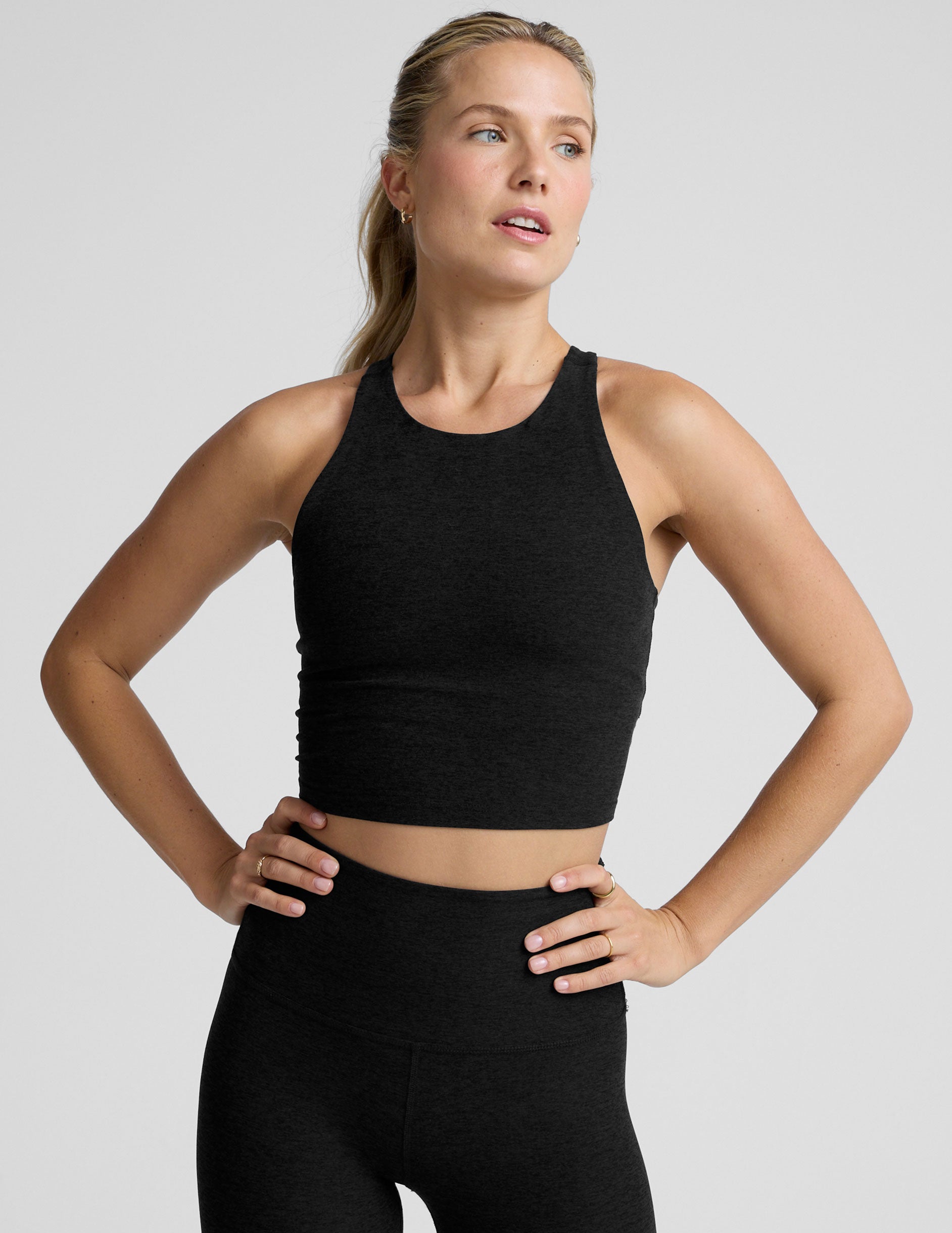 Spacedye™ Refocus Cropped Tank - Darkest Night