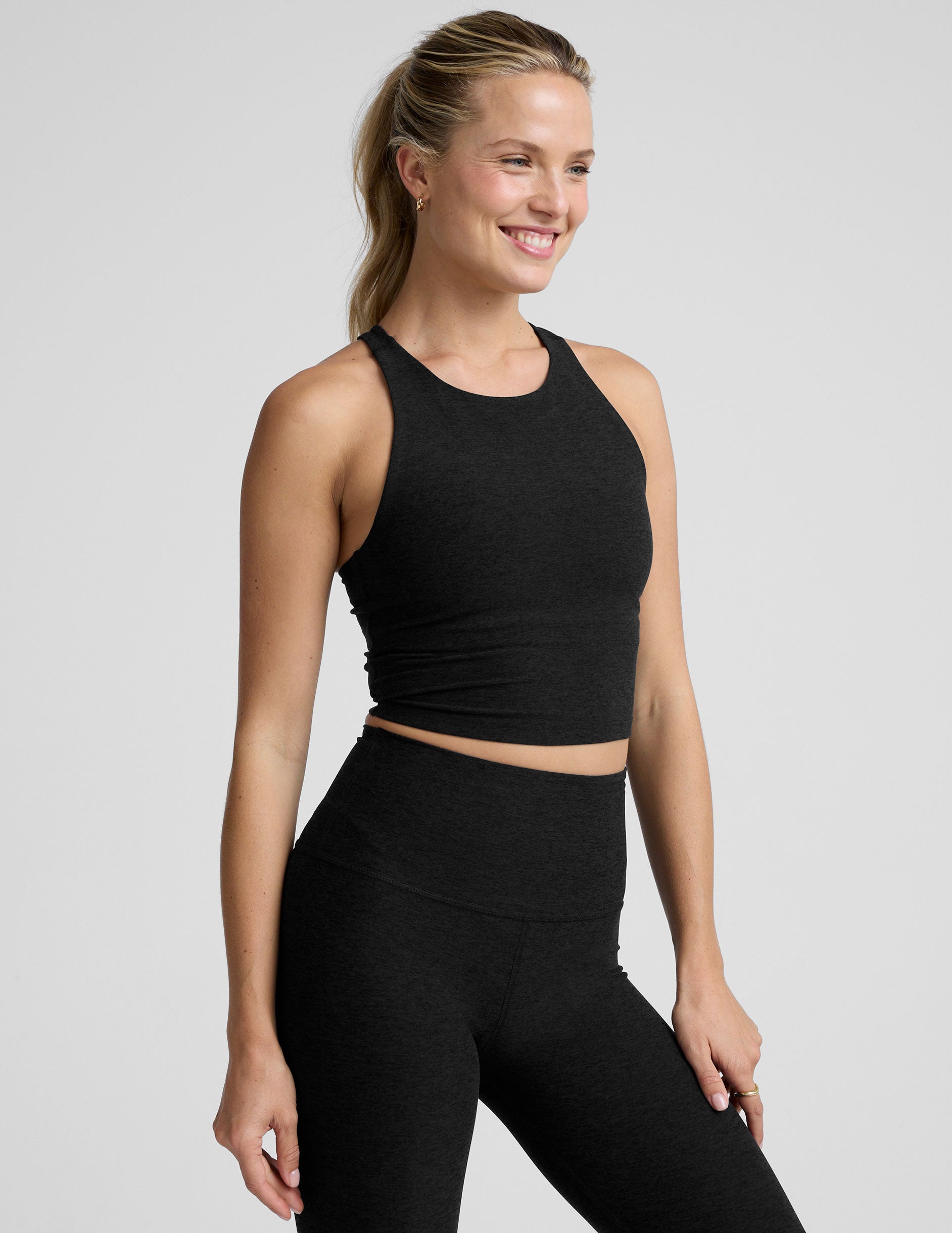 Spacedye™ Refocus Cropped Tank - Darkest Night