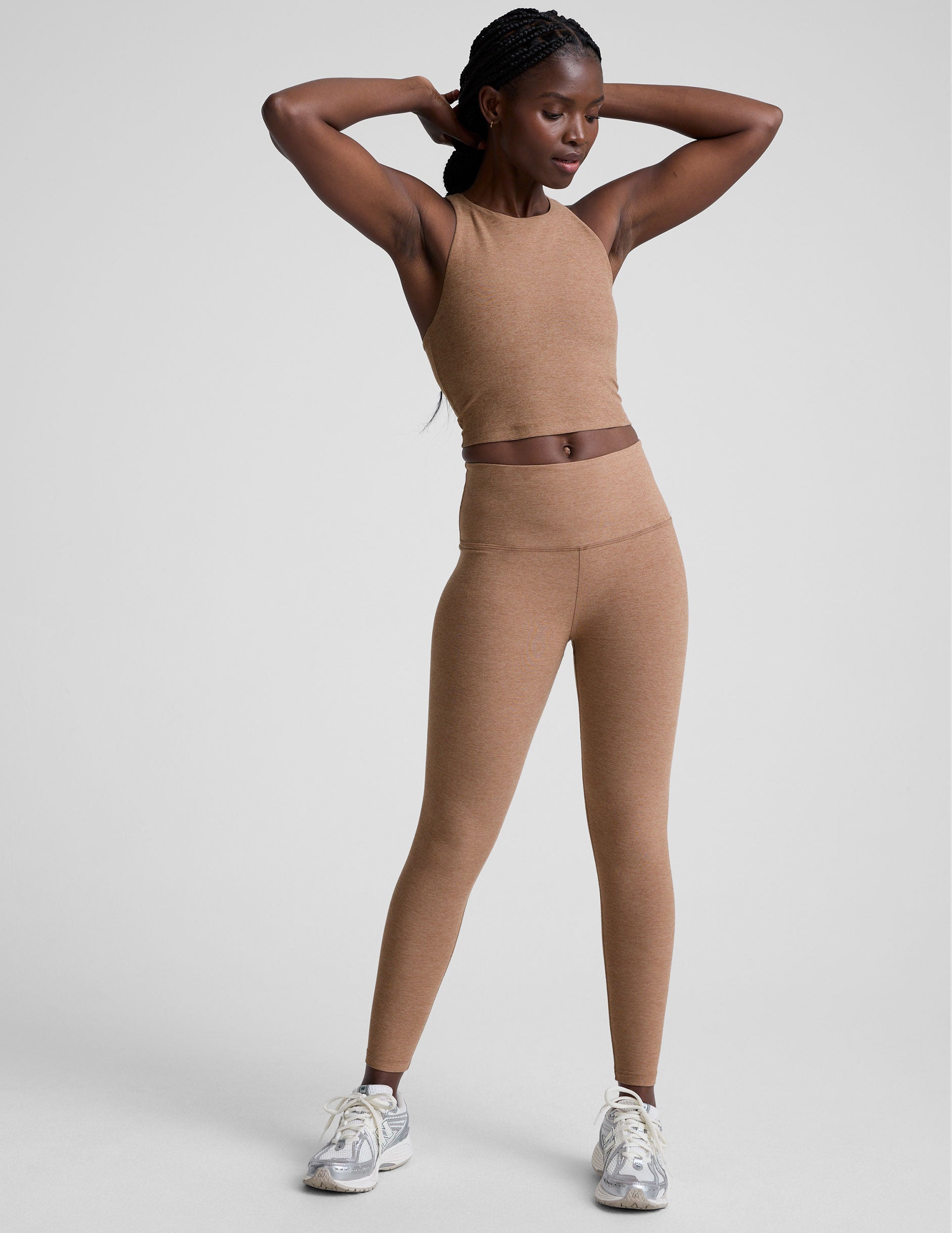 Spacedye™ Refocus Cropped Tank - Desert Sand Heather