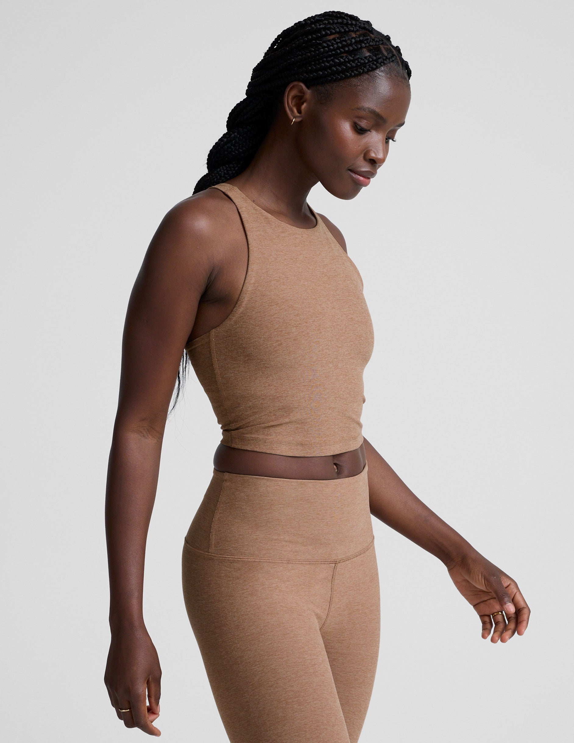 Spacedye™ Refocus Cropped Tank - Desert Sand Heather