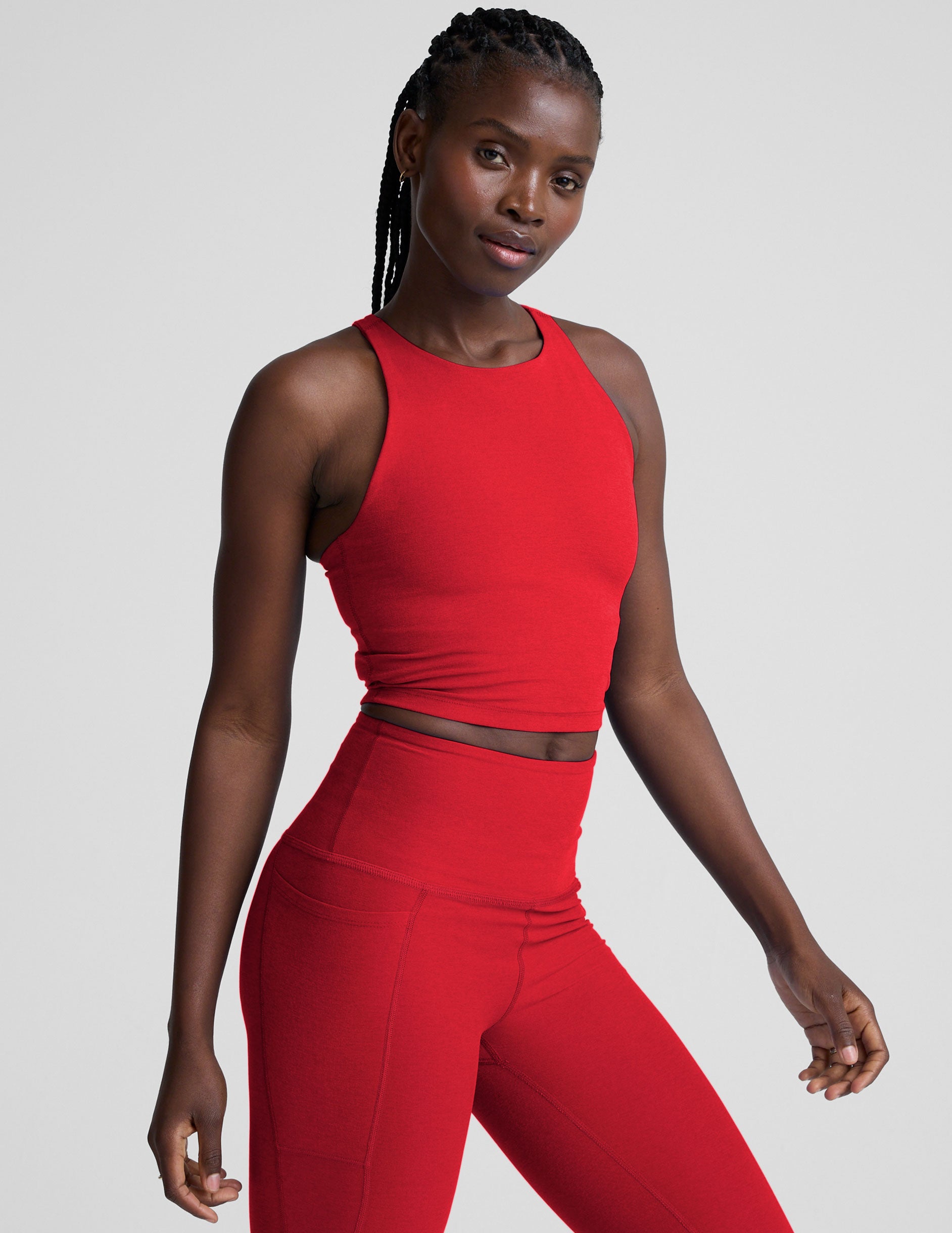 Spacedye™ Refocus Cropped Tank - Holly Red Heather