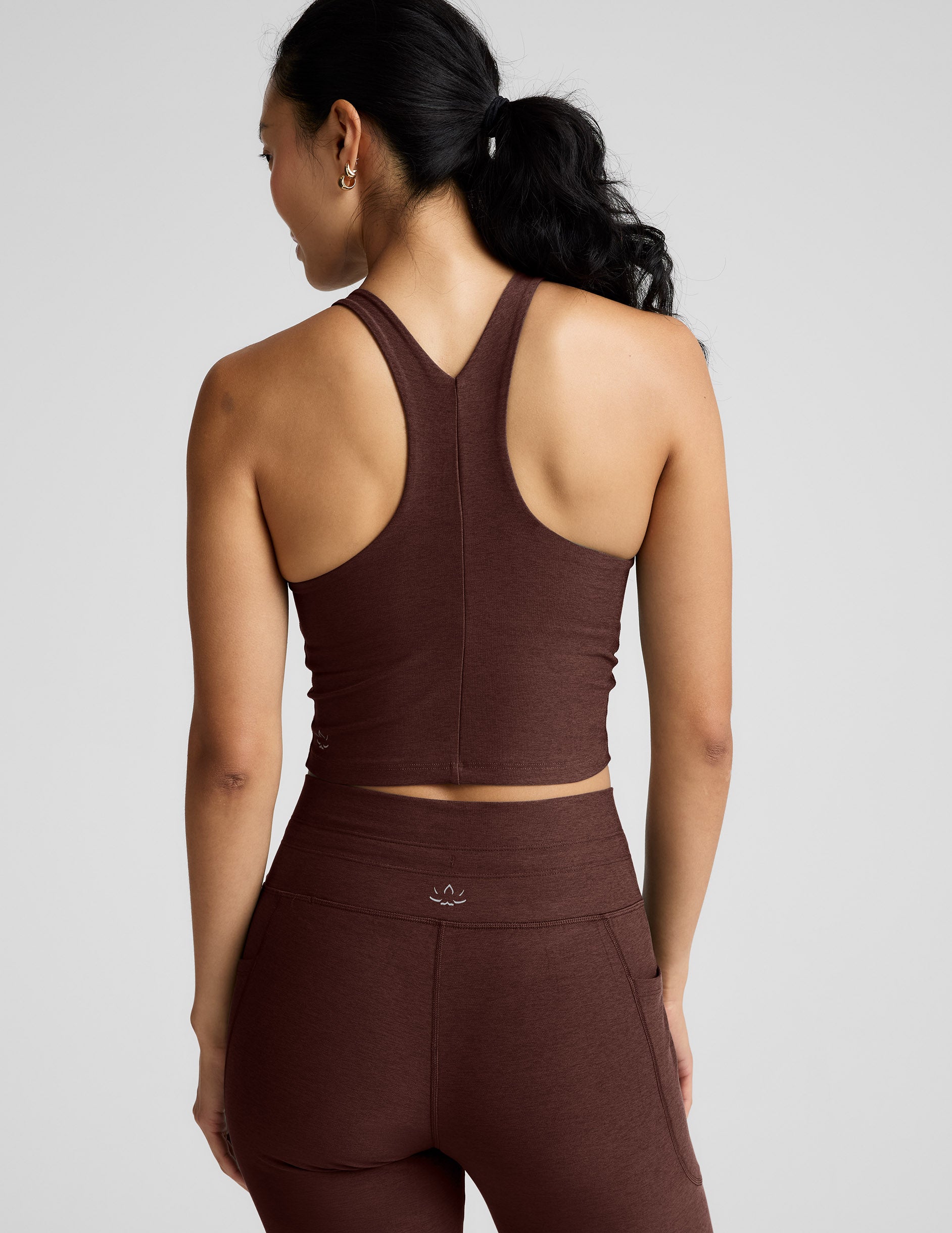 Spacedye™ Refocus Cropped Tank - Iced Mocha Heather