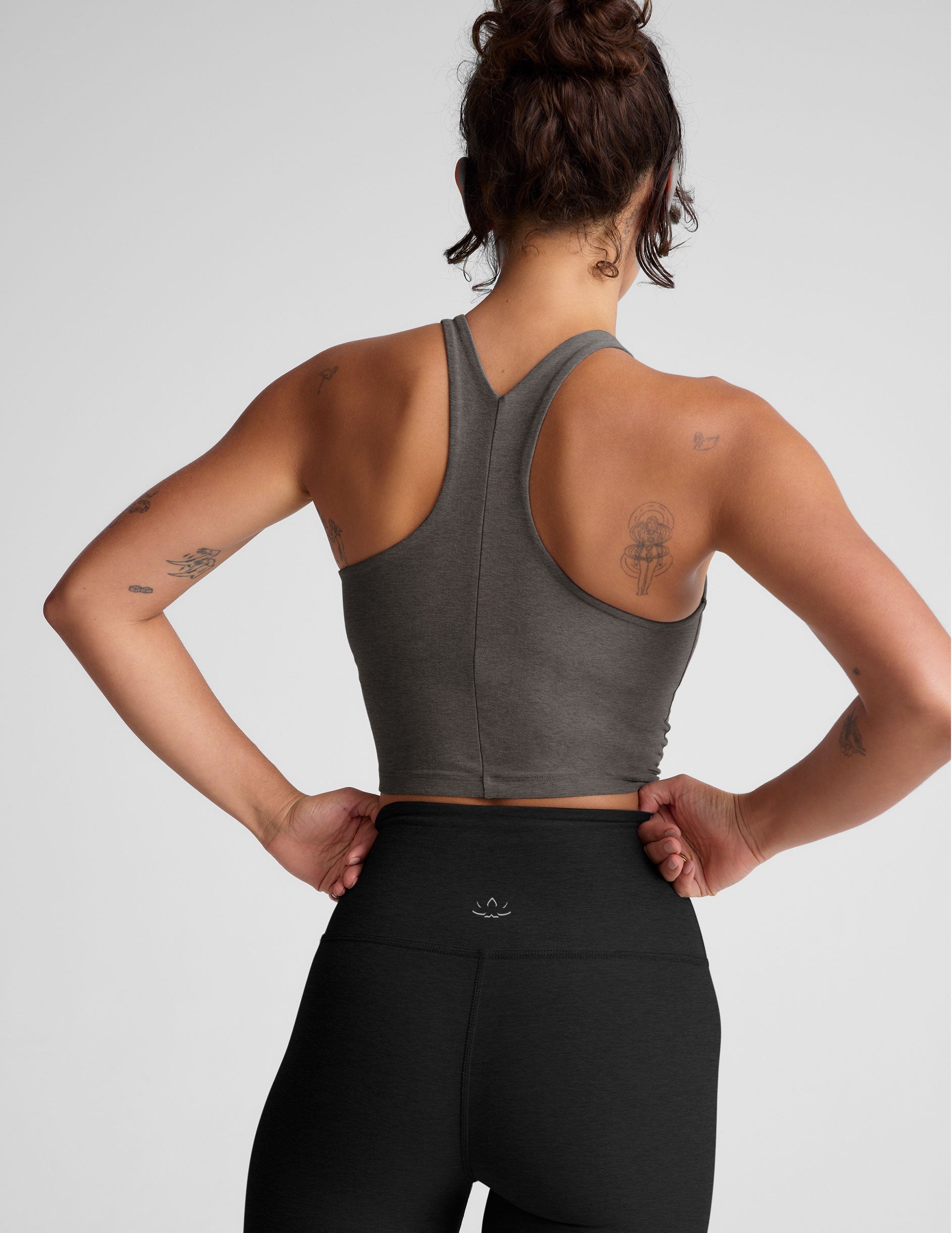Spacedye™ Refocus Cropped Tank - True Gray Heather