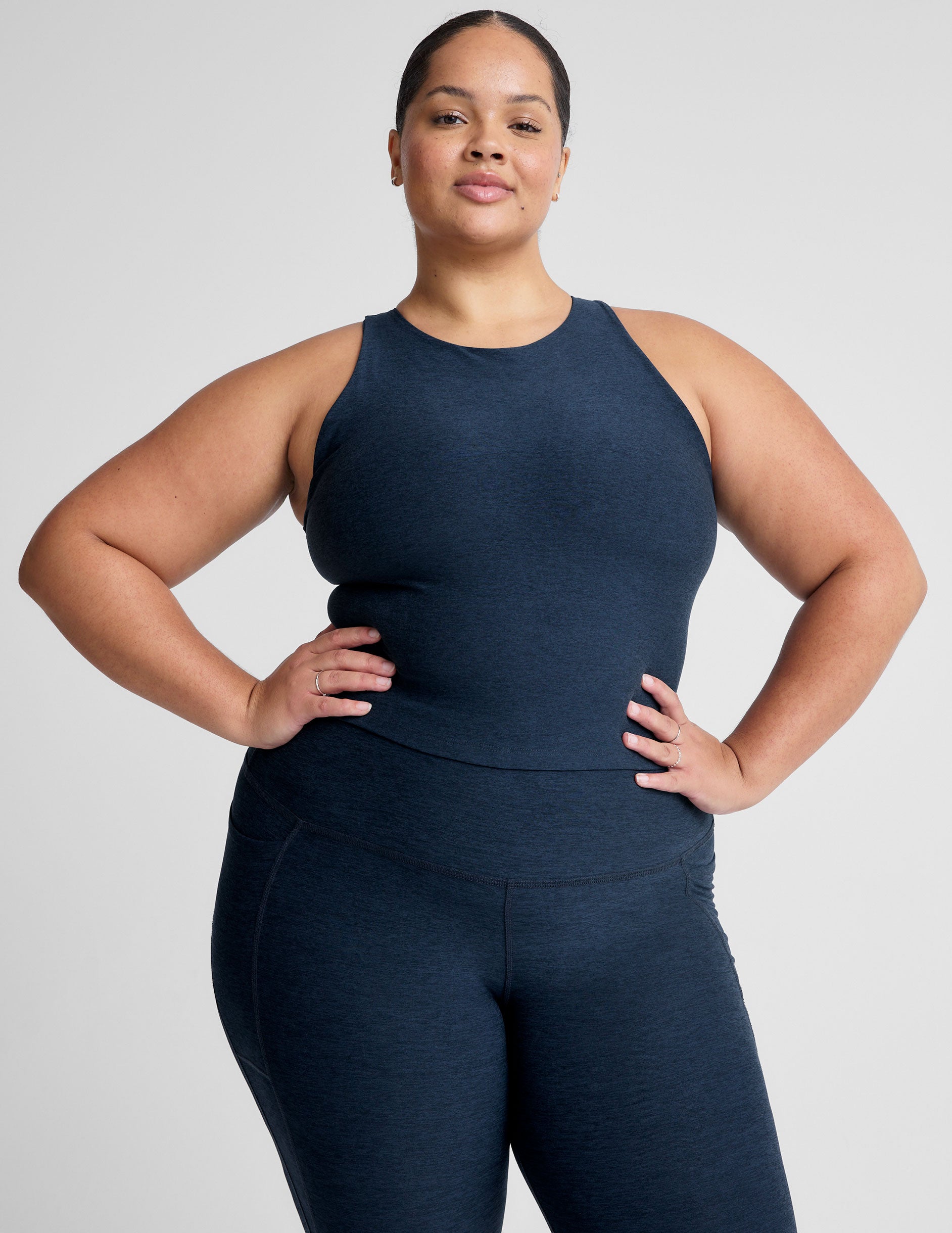 Spacedye™ Refocus Cropped Tank - Nocturnal Navy