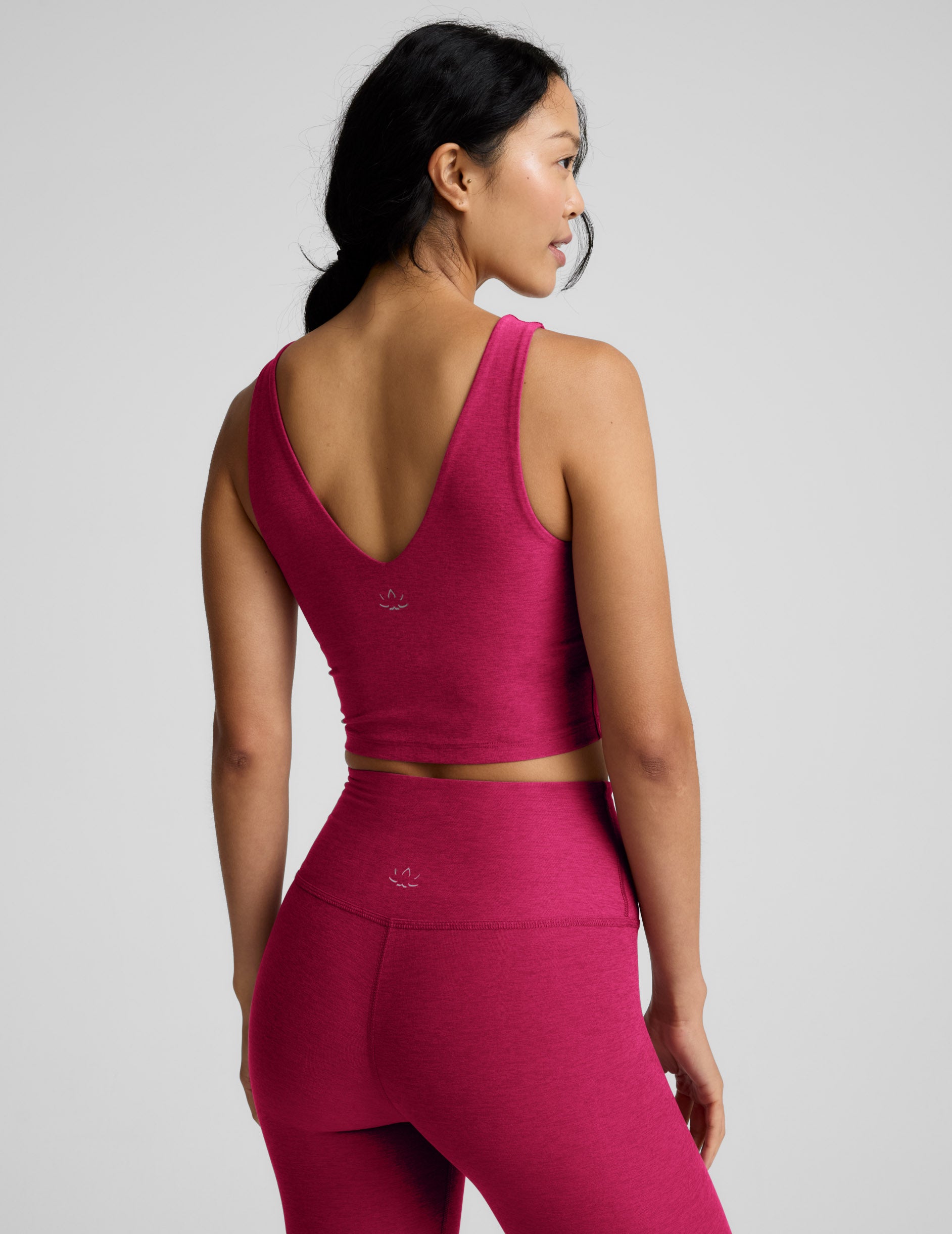 Spacedye™ Good Day Cropped Tank - Berry Red Heather