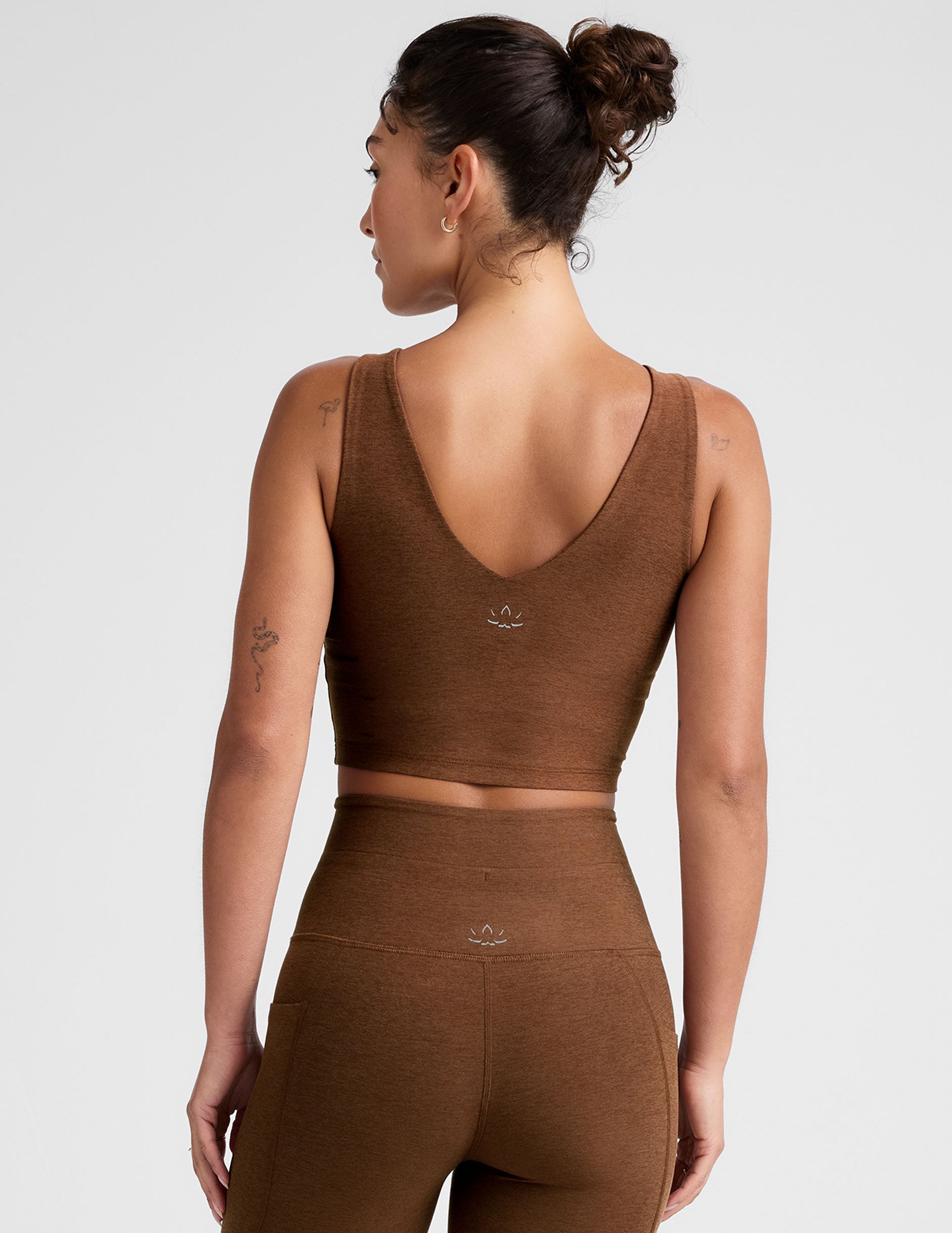 Spacedye™ Good Day Cropped Tank - Bold Mocha Heather